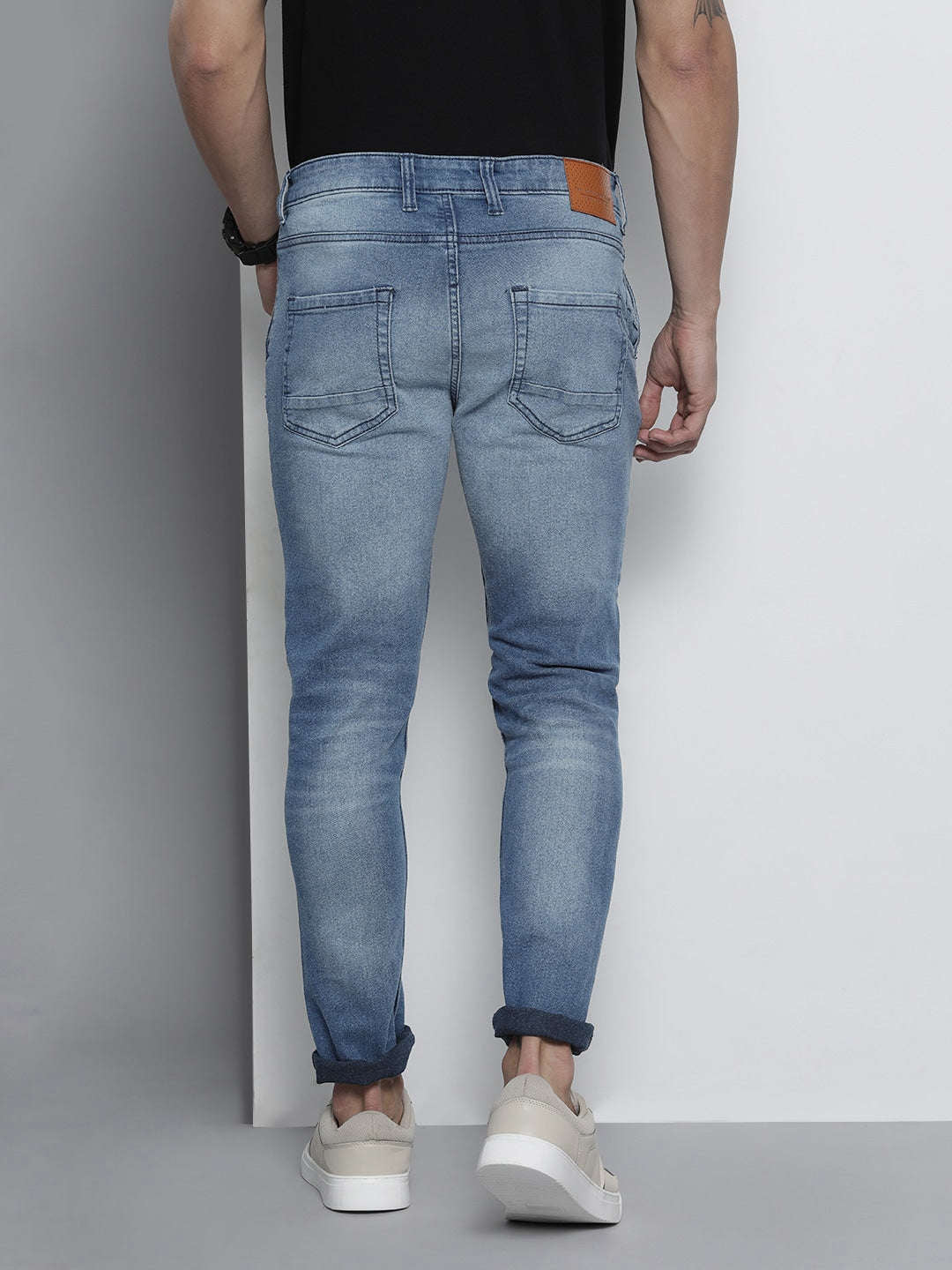 Shop Men Solid Denim Online.