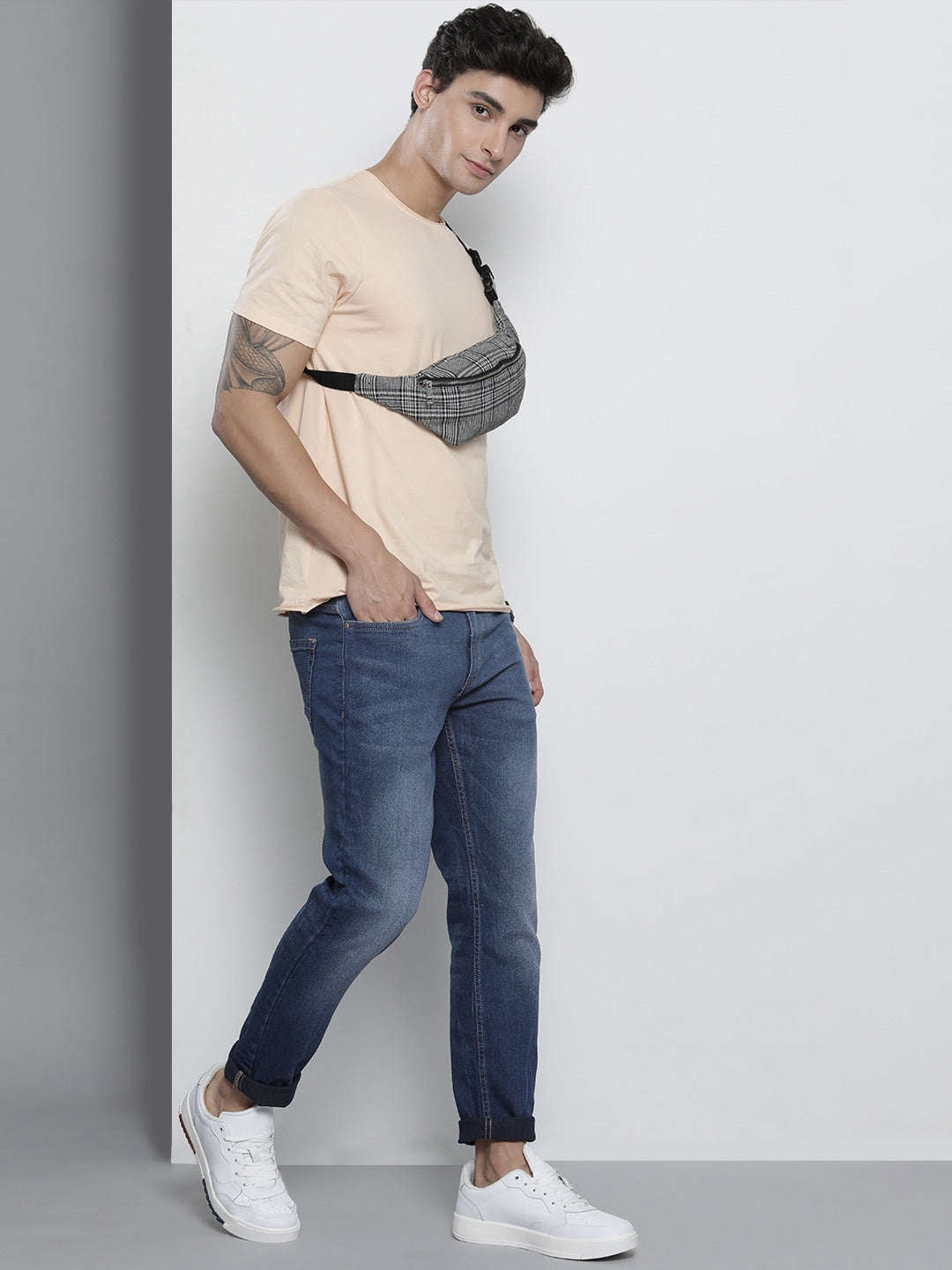 Shop Men Solid Denim Online.