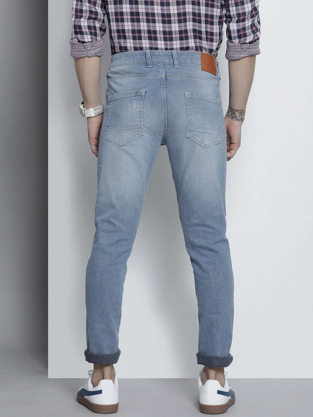 Shop Men Solid Denim Online.