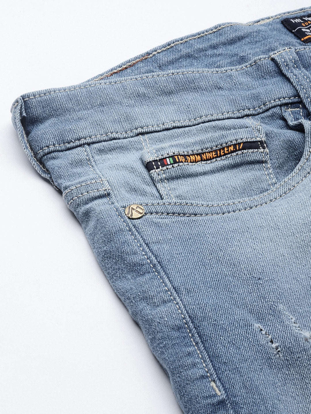 Shop Men Solid Denim Online.