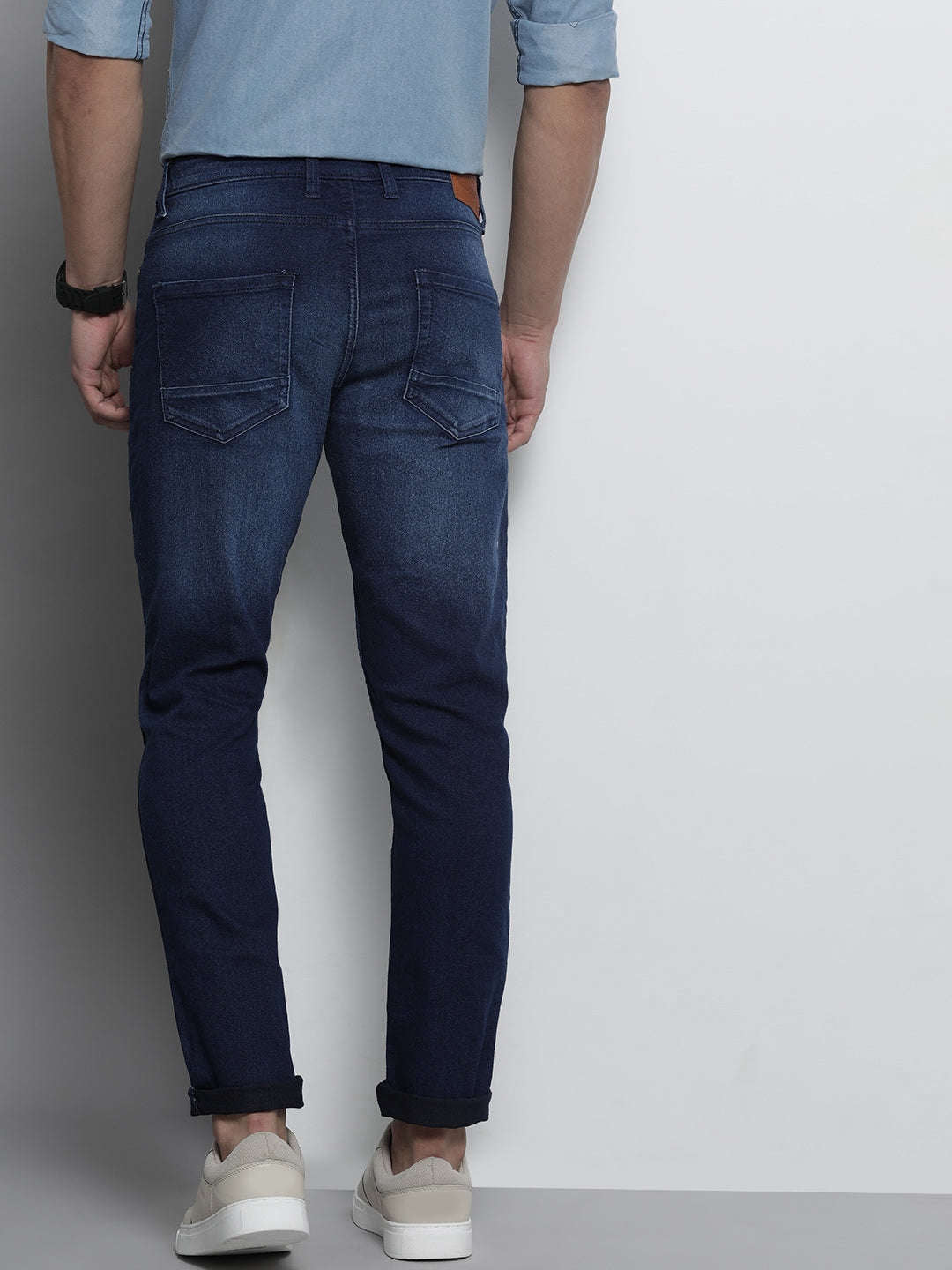 Shop Men Solid Denim Online.