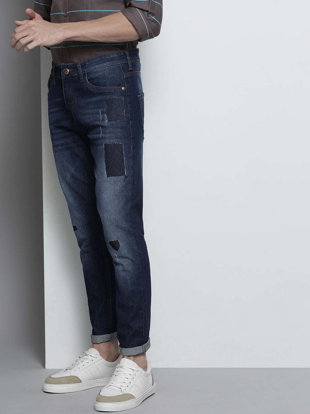 Shop Men Solid Denim Online.