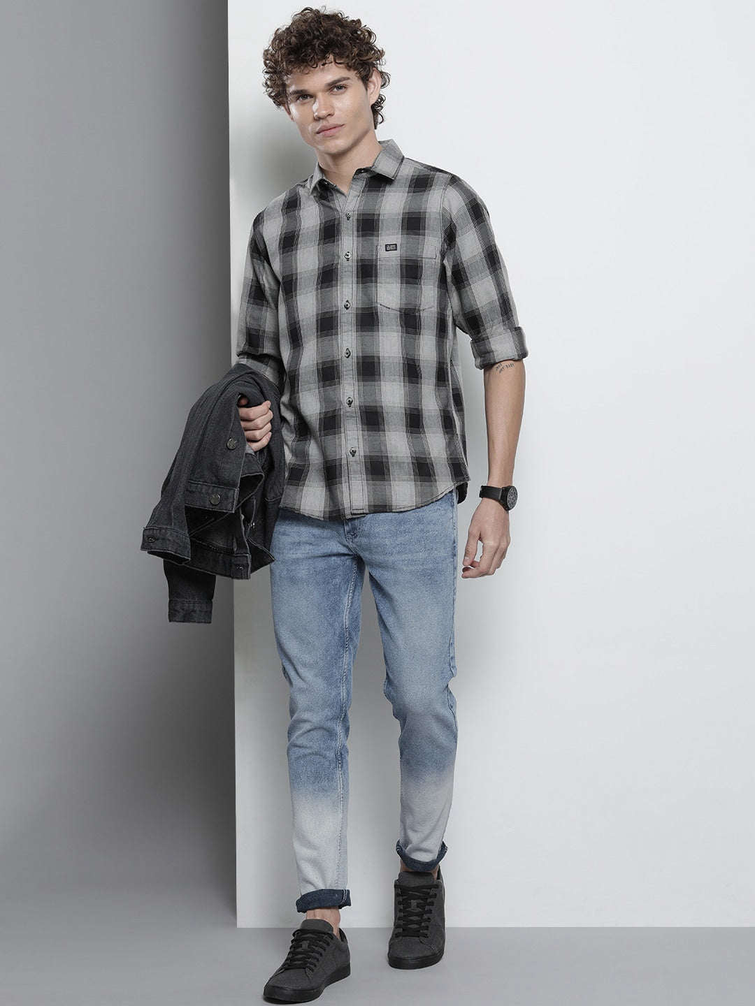 Shop Men Placement Printed Jeans Online.