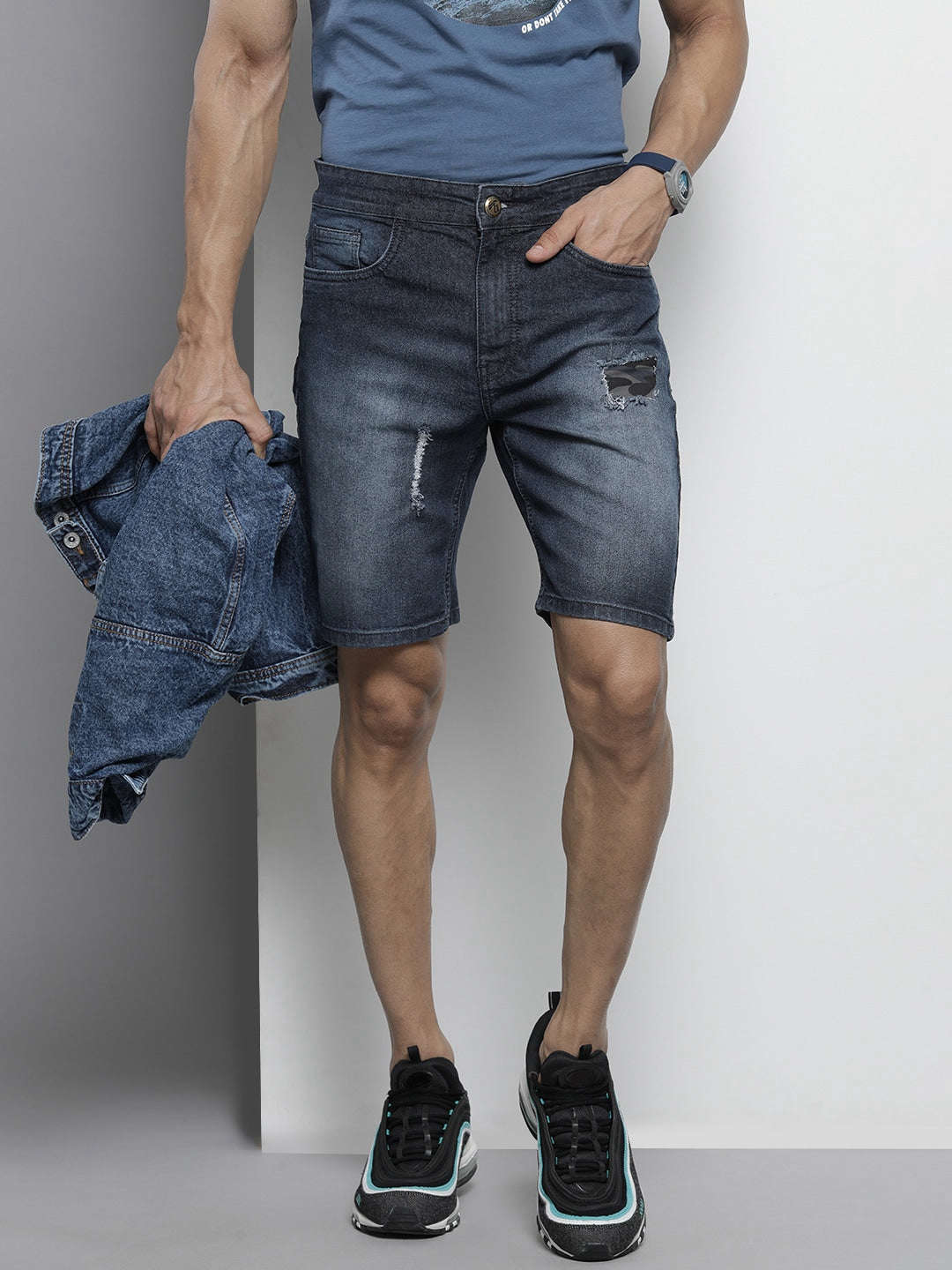 Shop Men Denim Shorts Online.