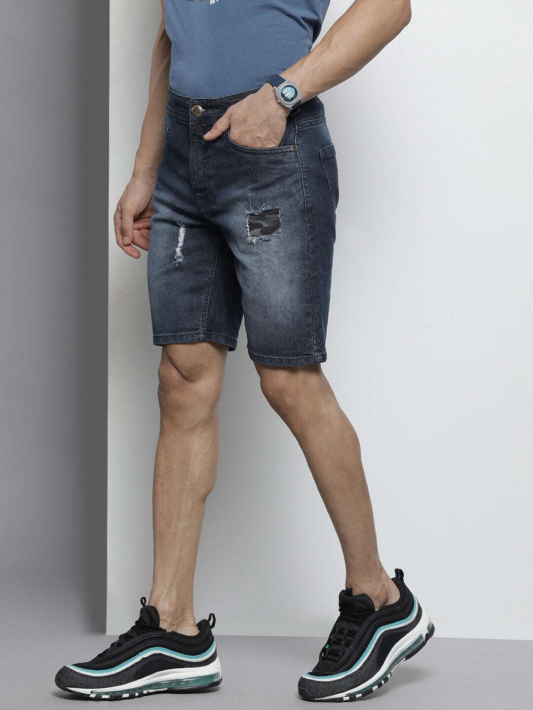 Shop Men Denim Shorts Online.