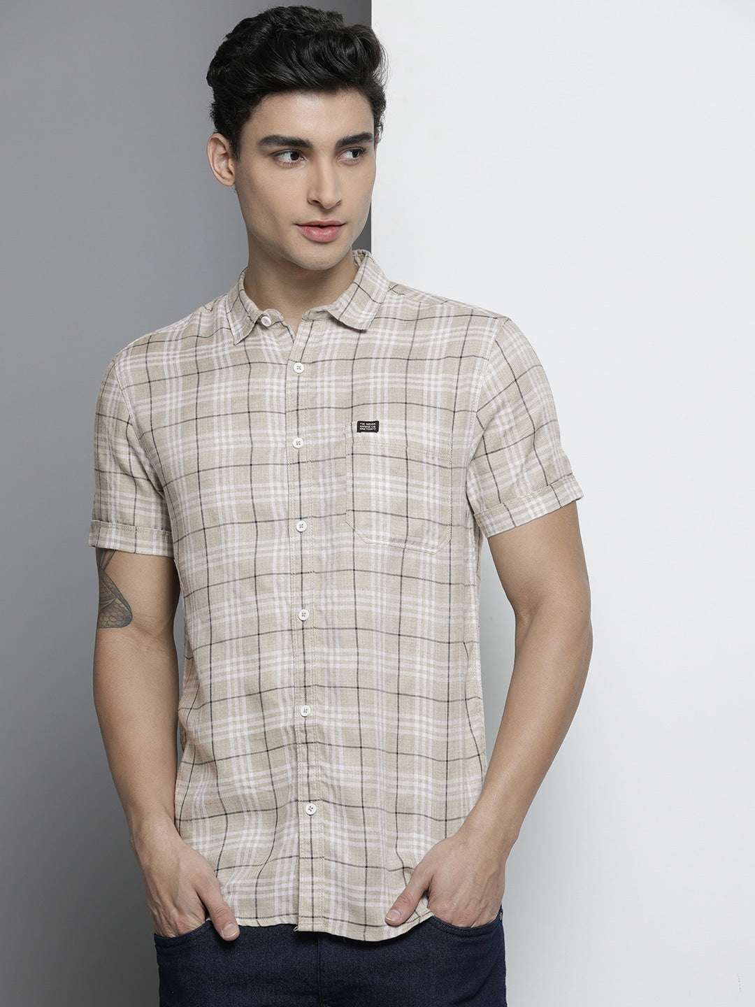 Shop Men Checked Shirt Online.