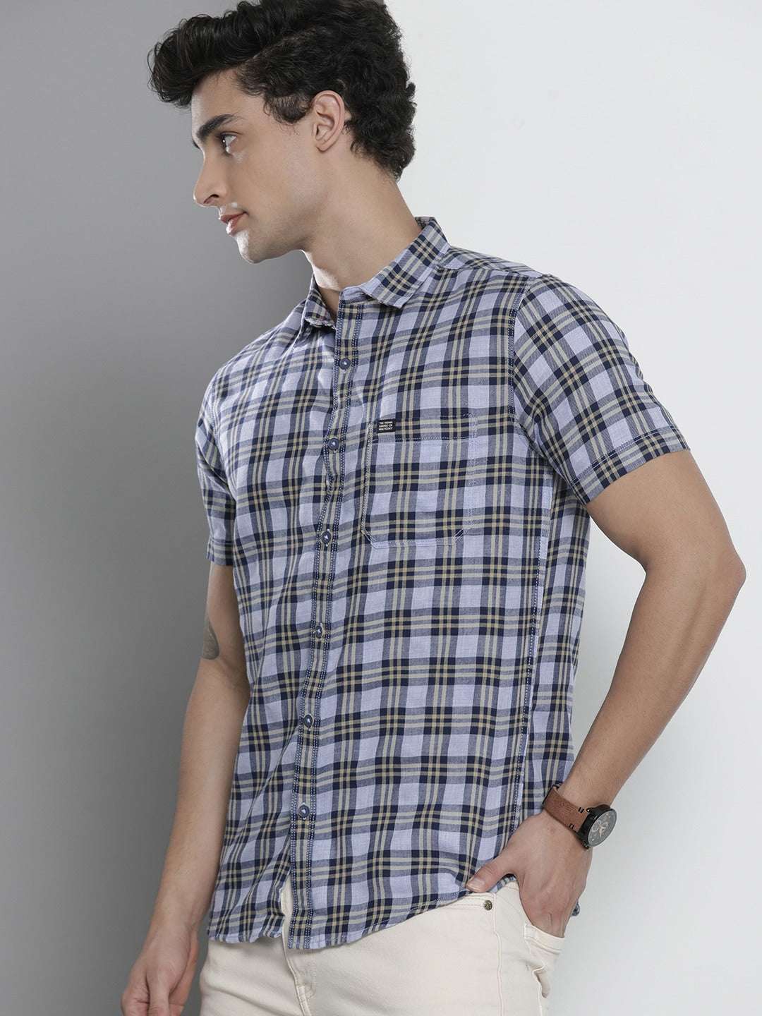 Shop Men Checked Shirt Online.