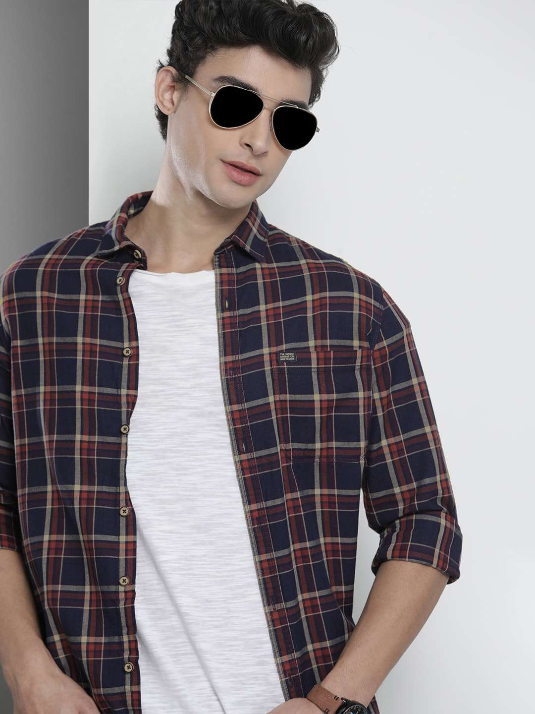 Shop Men Checkered Shirt Online.