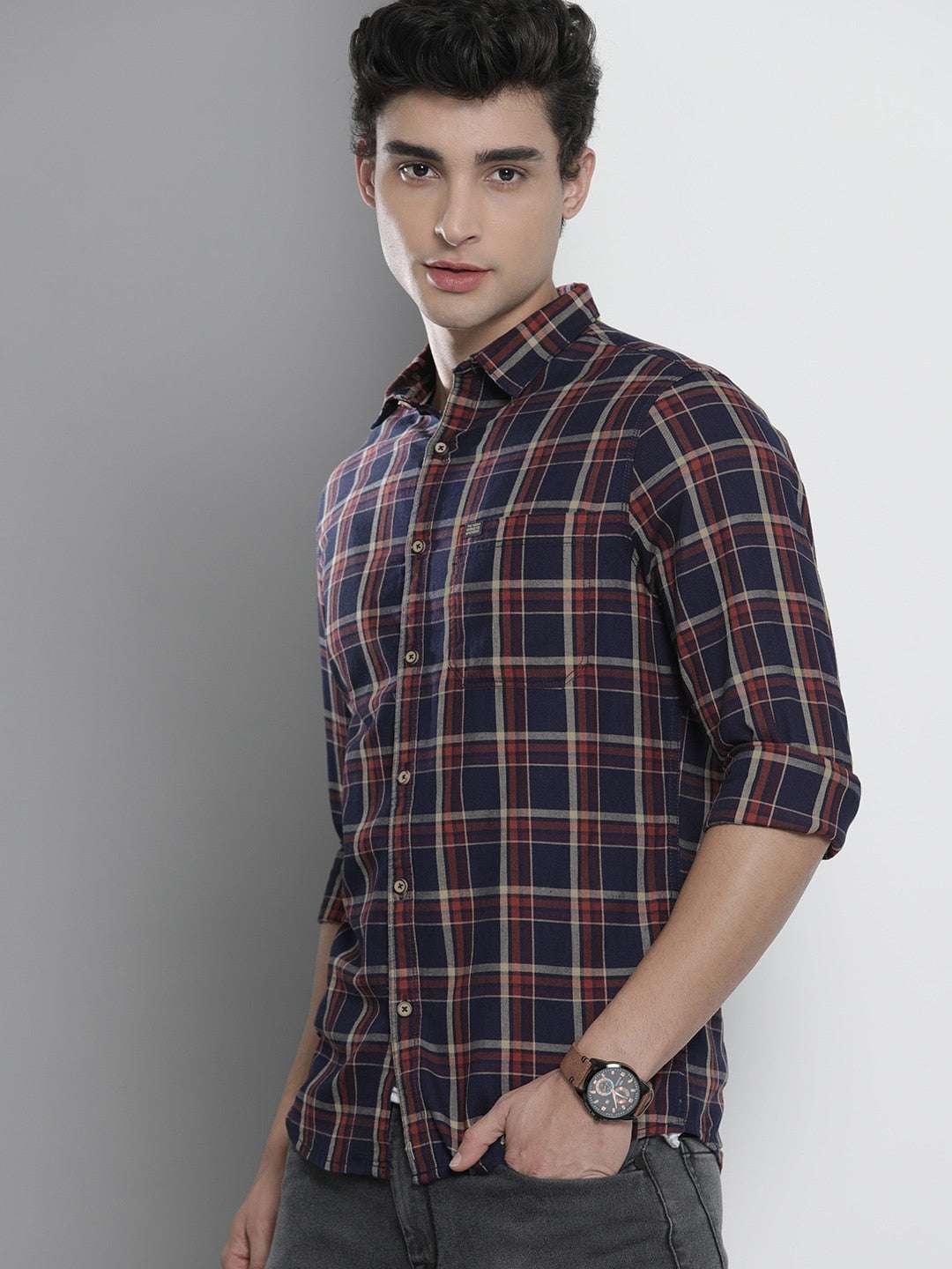 Shop Men Checkered Shirt Online.