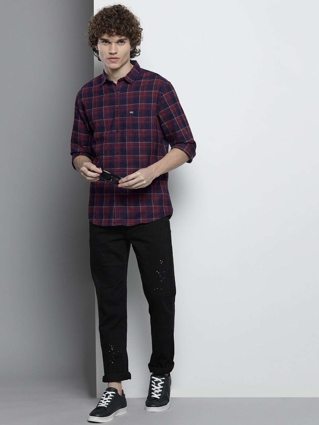 Shop Men Checkered Shirt Online.