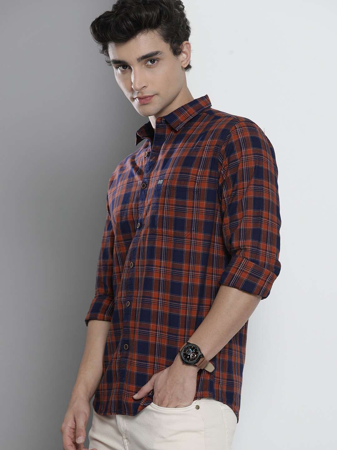 Shop Men Checkered Shirt Online.