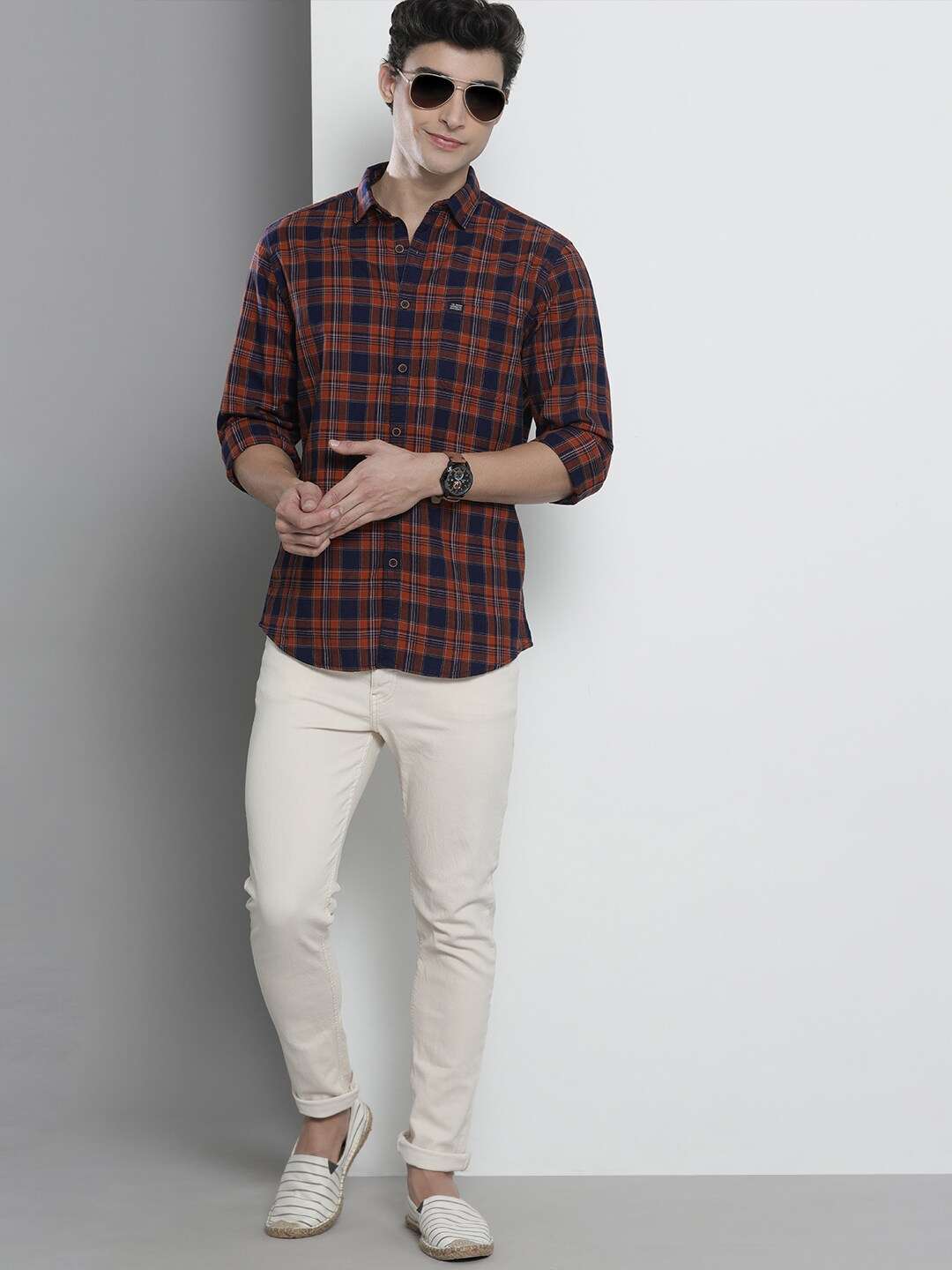 Shop Men Checkered Shirt Online.