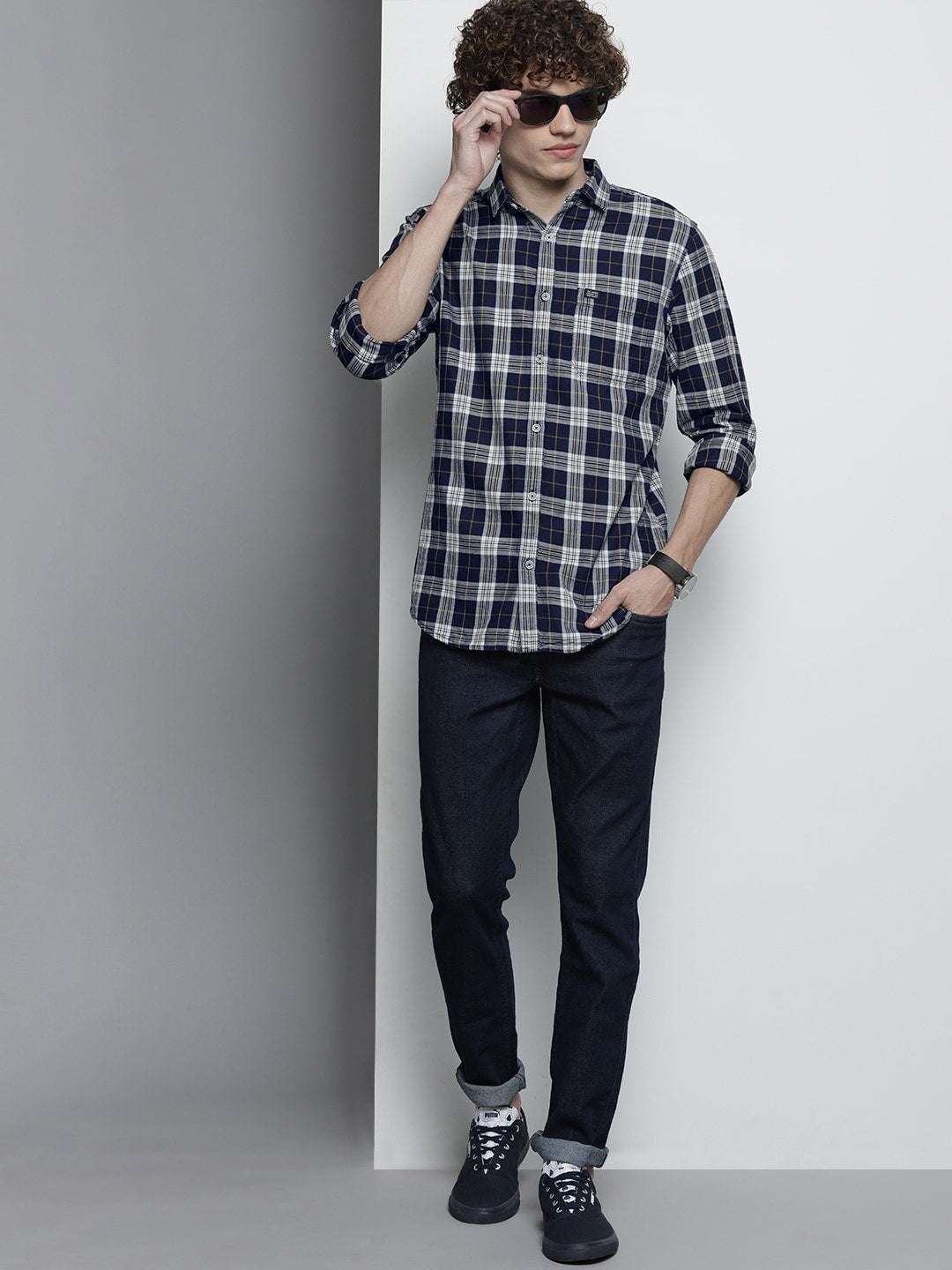 Shop Men Checkered Shirt Online.