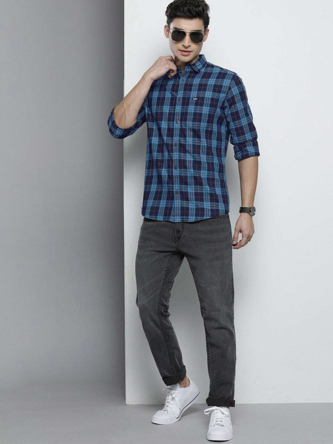 Shop Men Checkered Shirt Online.