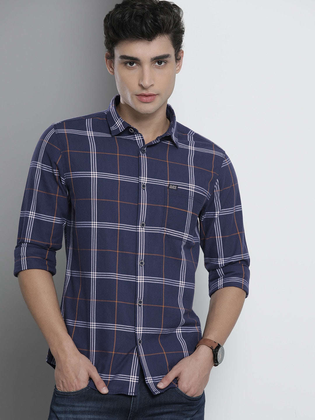 Shop Men Checked Shirt Online.