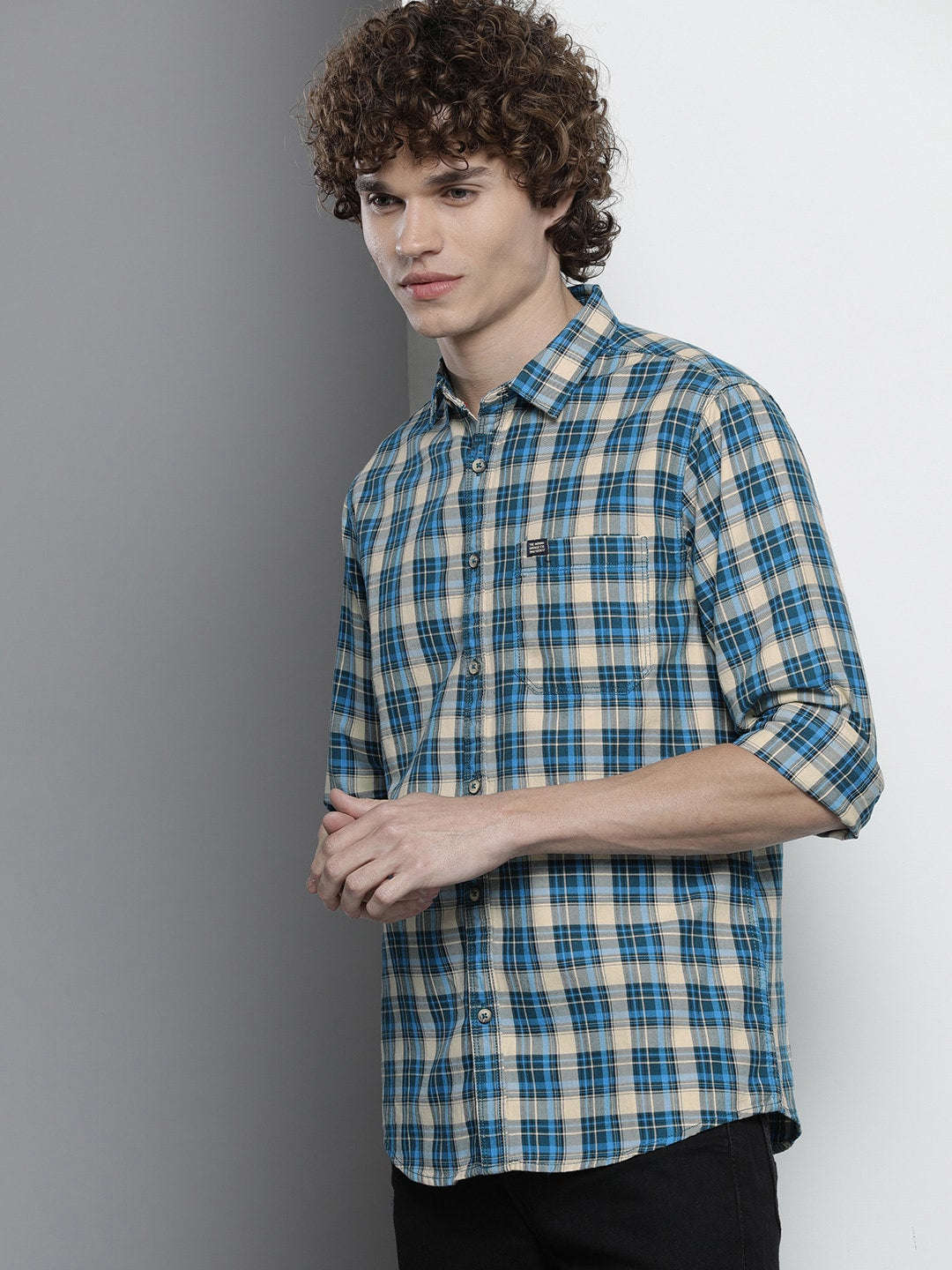 Shop Men Checked Shirt Online.