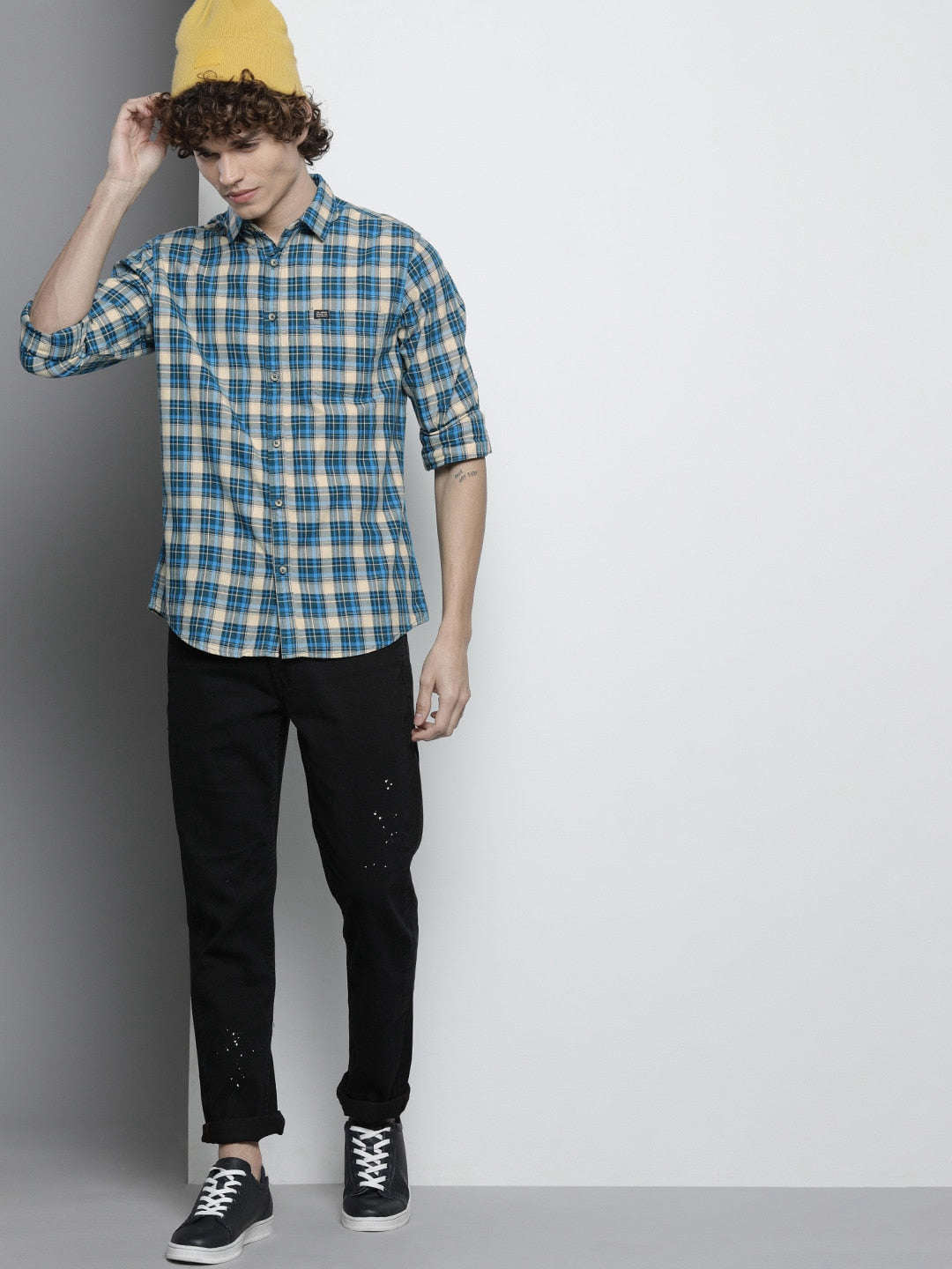 Shop Men Checked Shirt Online.