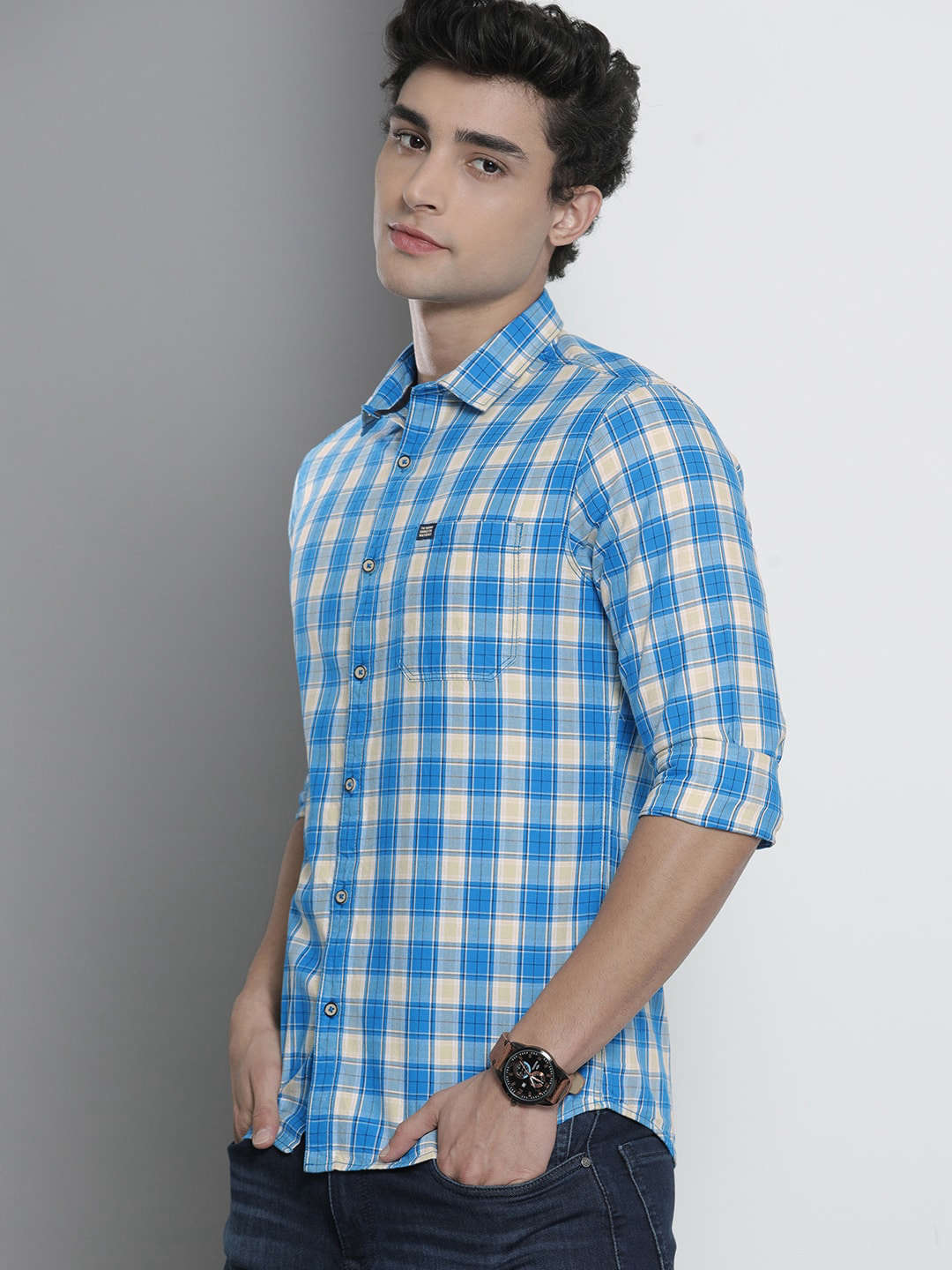 Shop Men Checked Shirt Online.