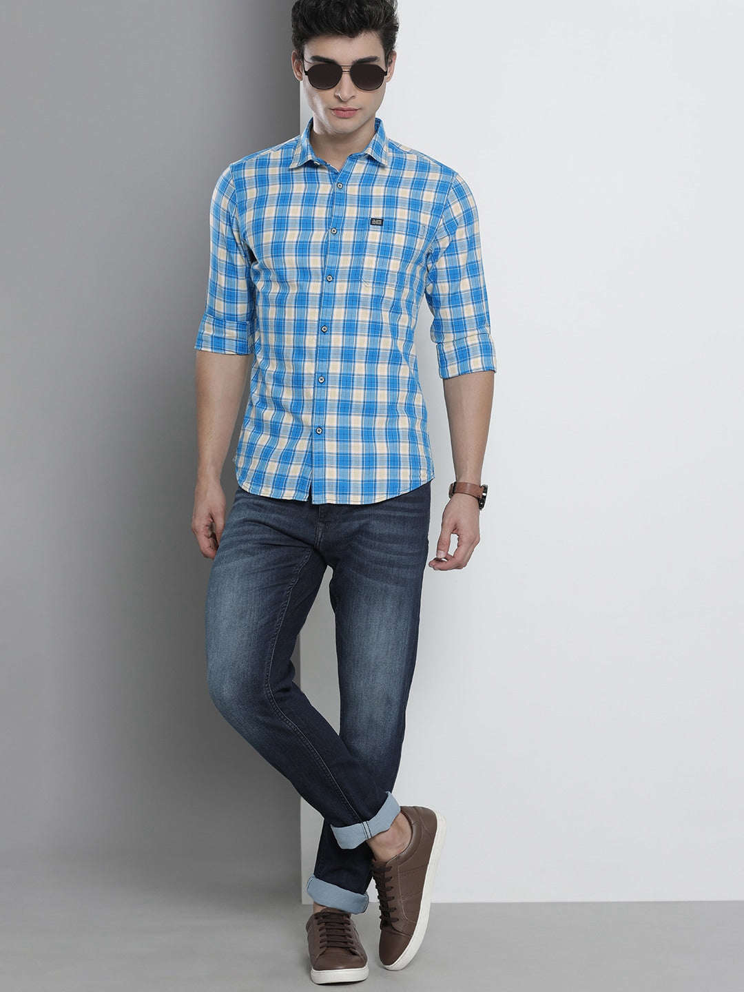 Shop Men Checked Shirt Online.