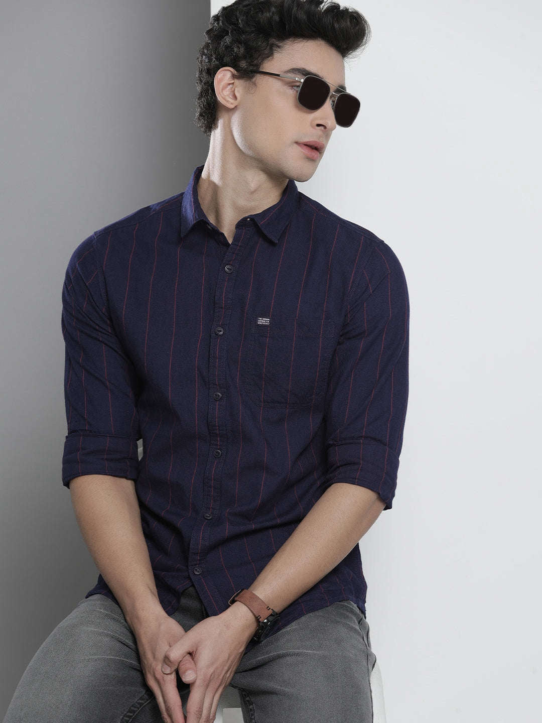 Shop Men Checked Shirt Online.