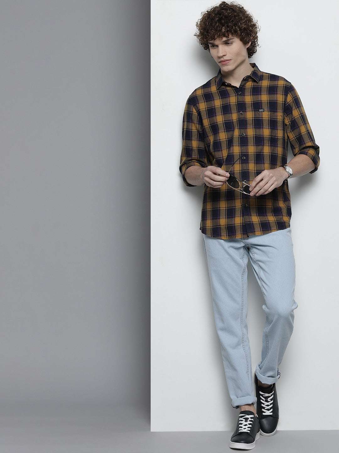 Shop Men Checked Shirt Online.