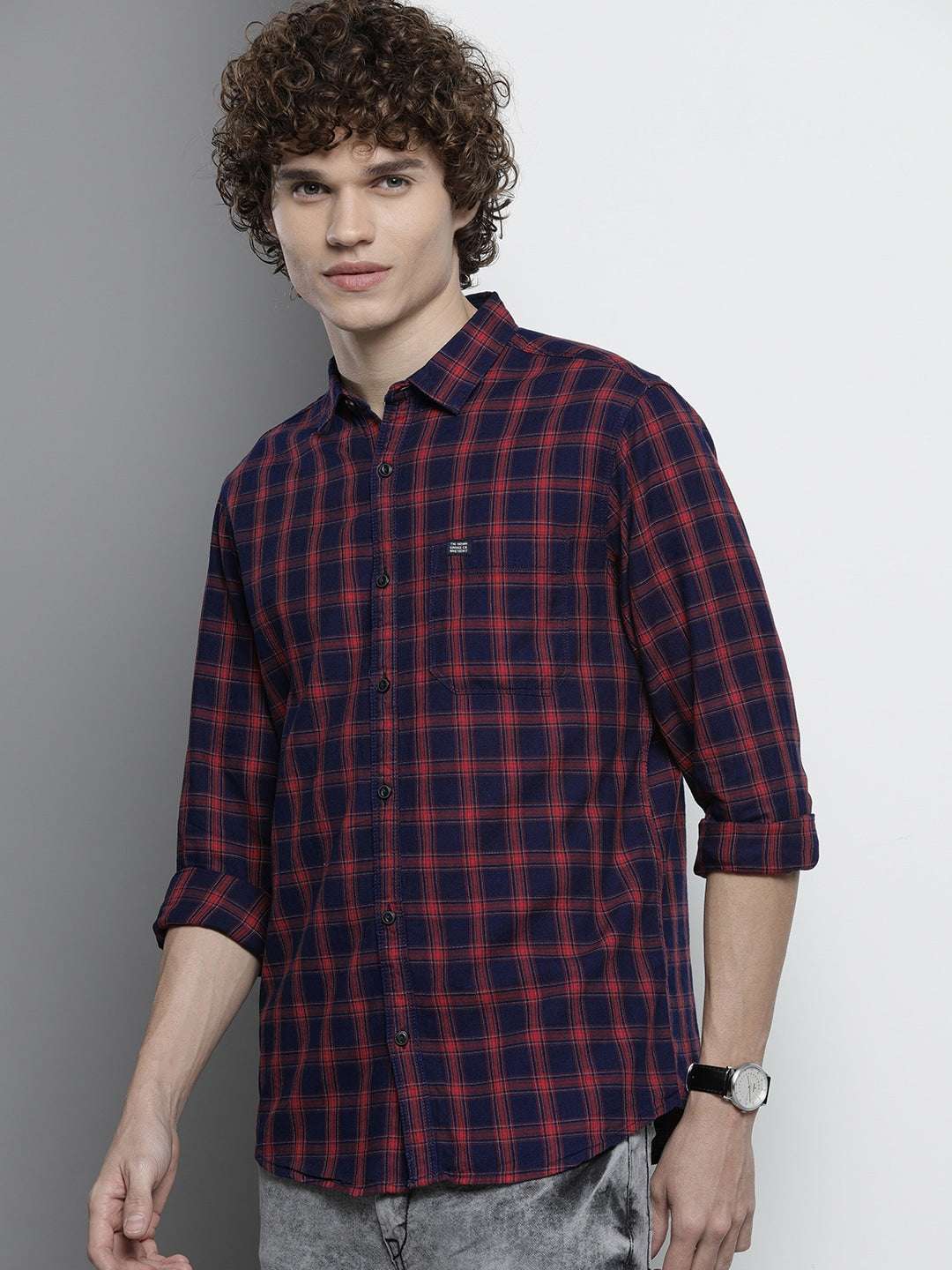 Shop Men Checked Shirt Online.