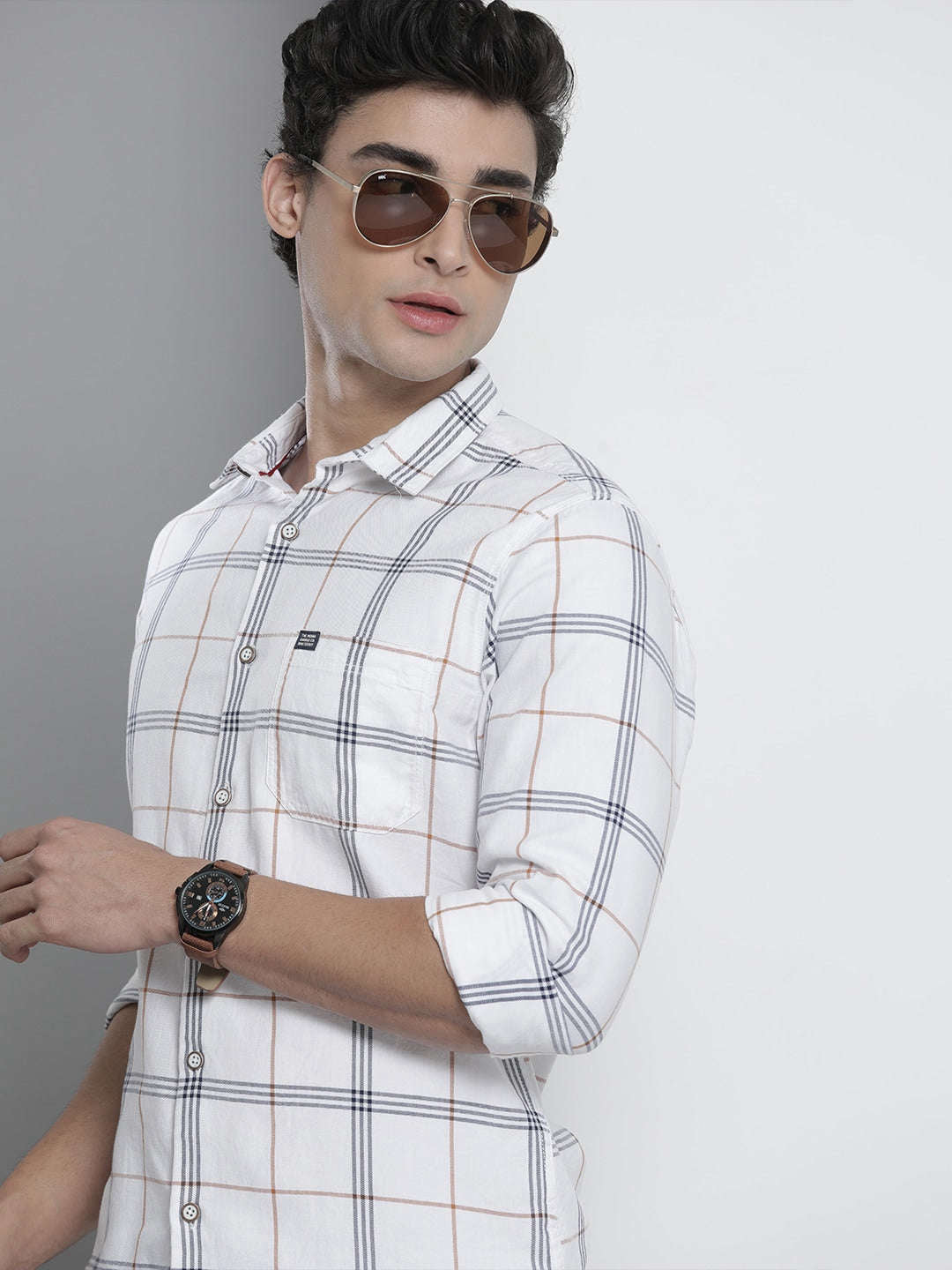 Shop Men Checked Shirt Online.