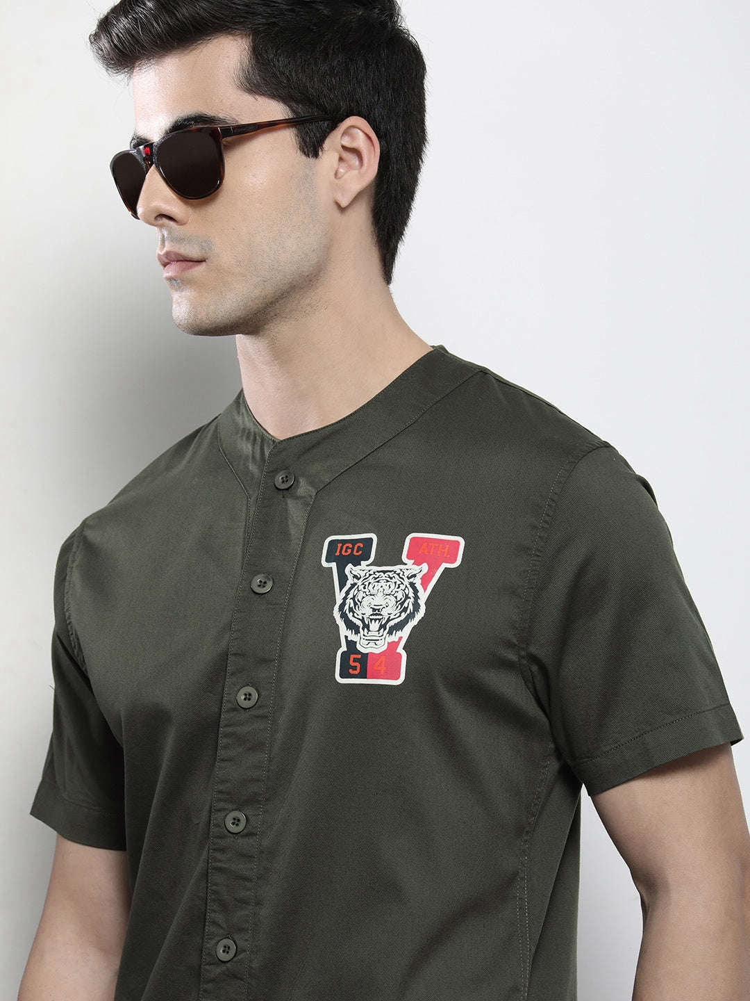 Shop Men Baseball Collar Shirt Online.