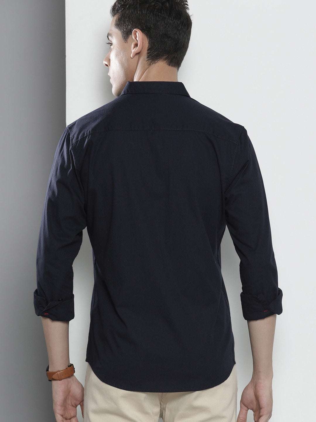 Shop Men's Solid Slim Fit Shirt Online.