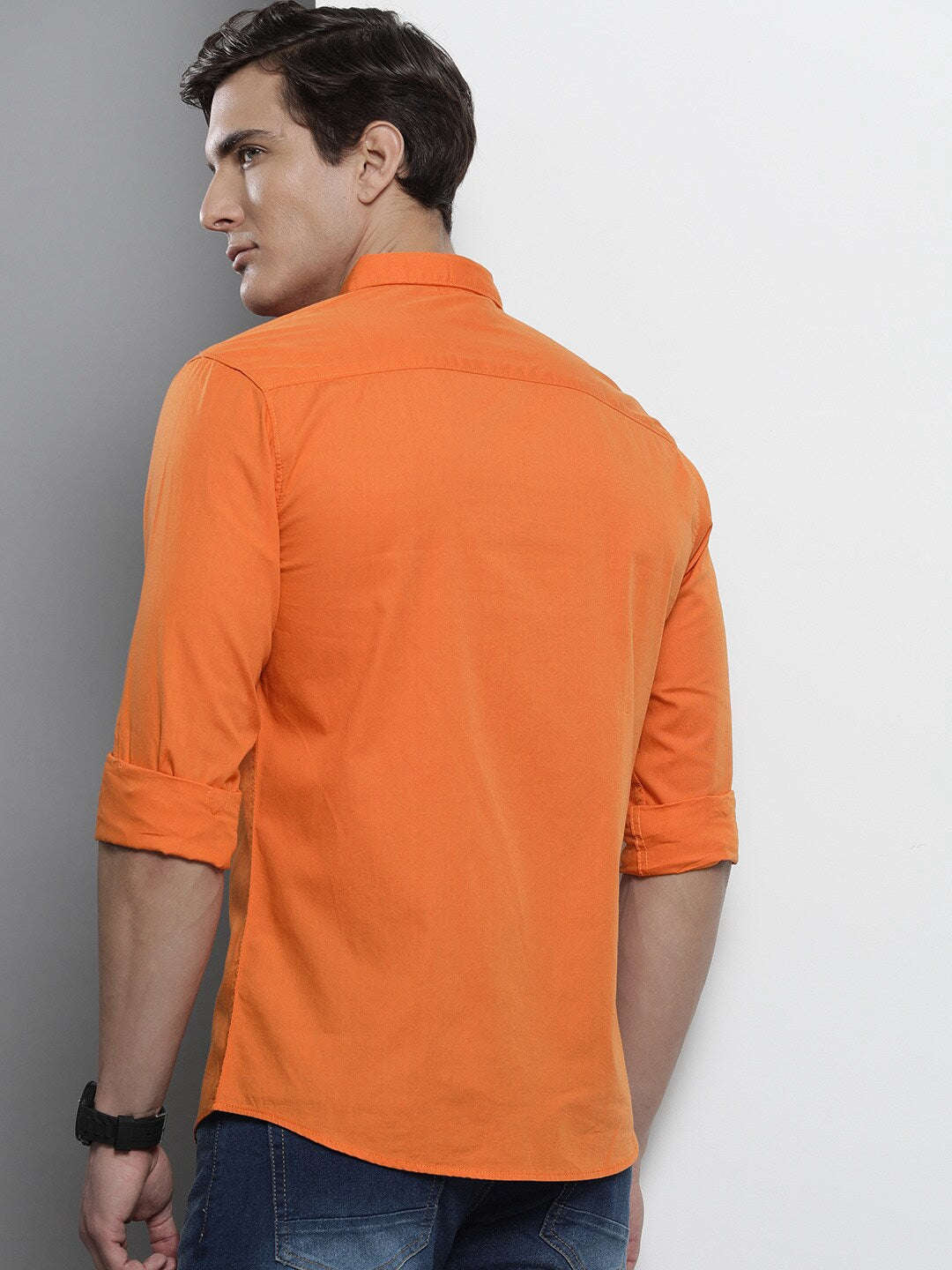 Shop Men's Solid Slim Fit Shirt Online.