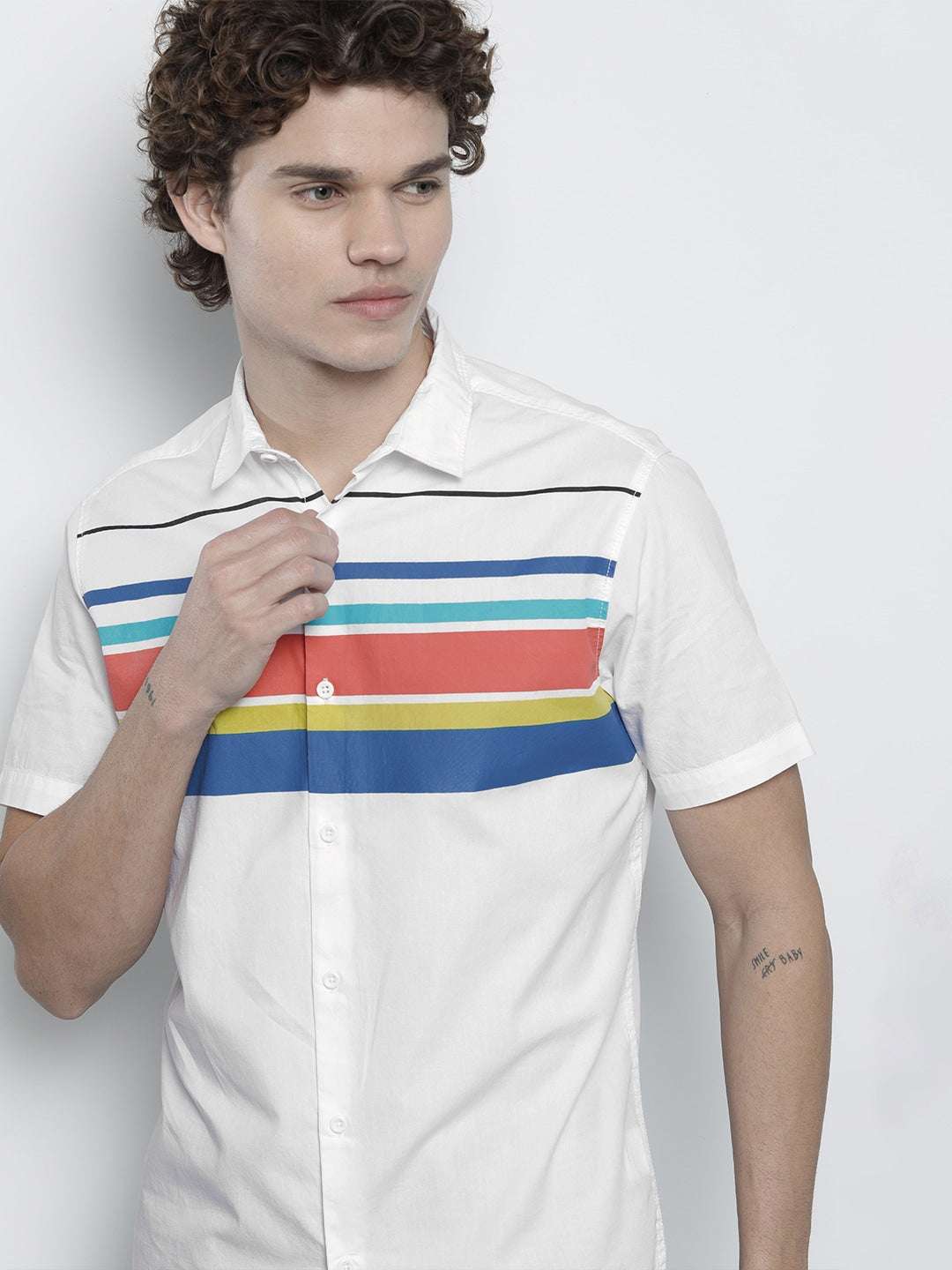 Shop Men Striped Shirt Online.