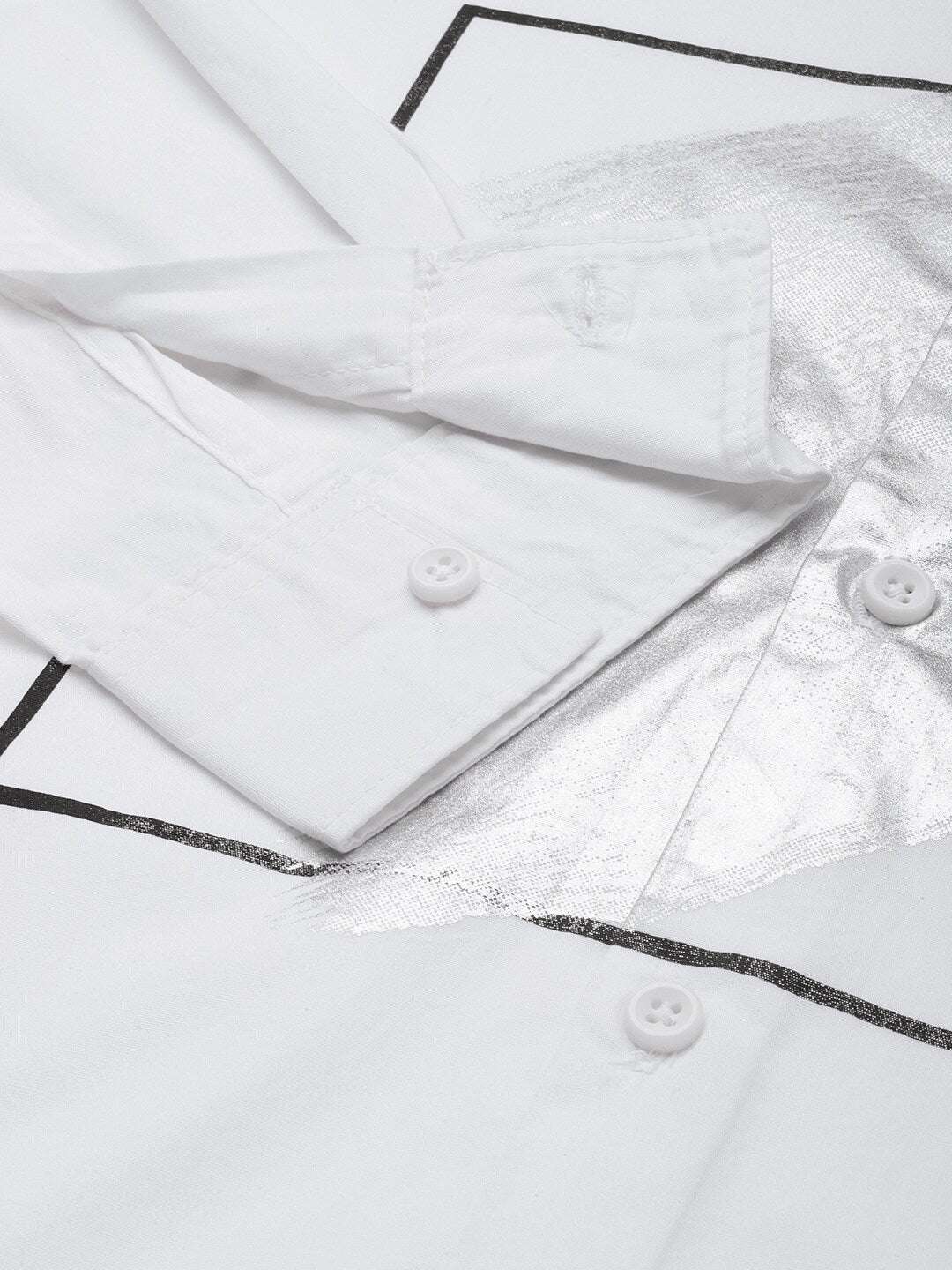 Shop Men Placement Printed Poplin Shirt Online.