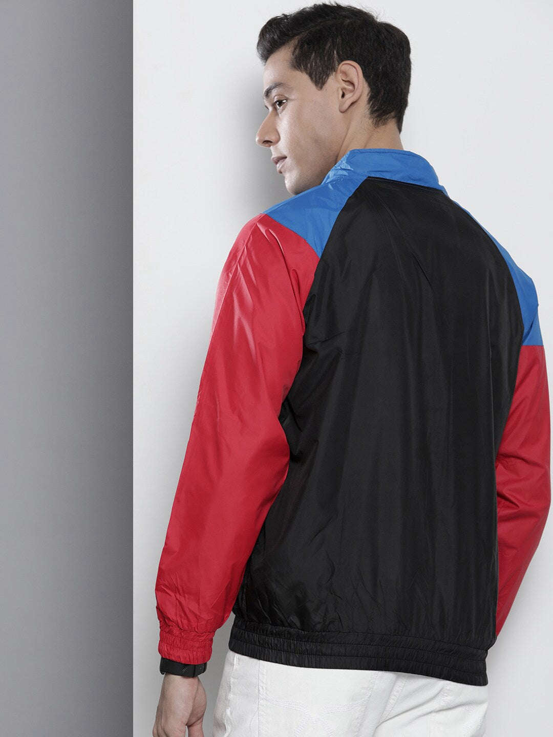 Shop Men Color Block Windcheater Online.