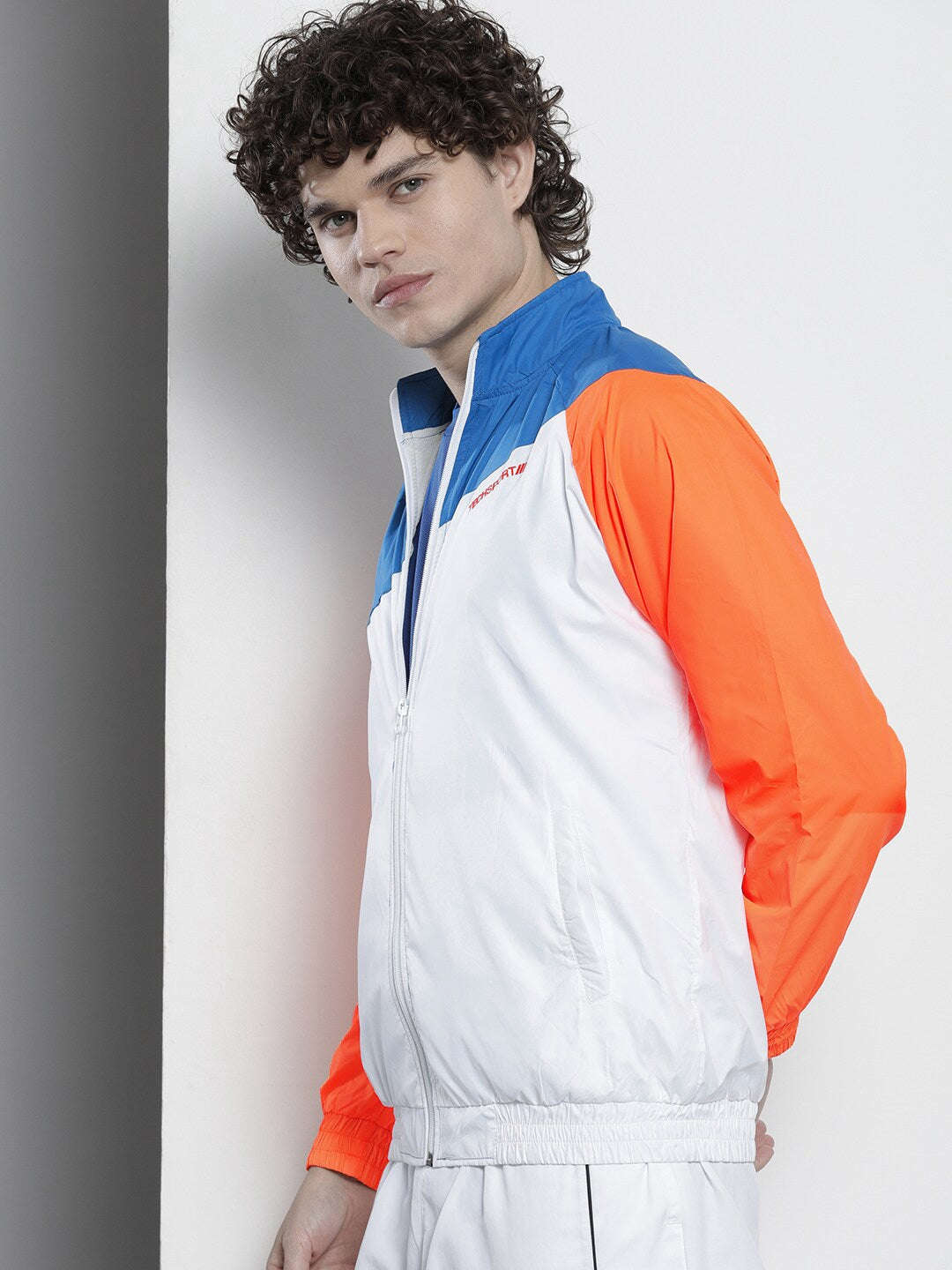 Shop Men Color Block Windcheater Online.