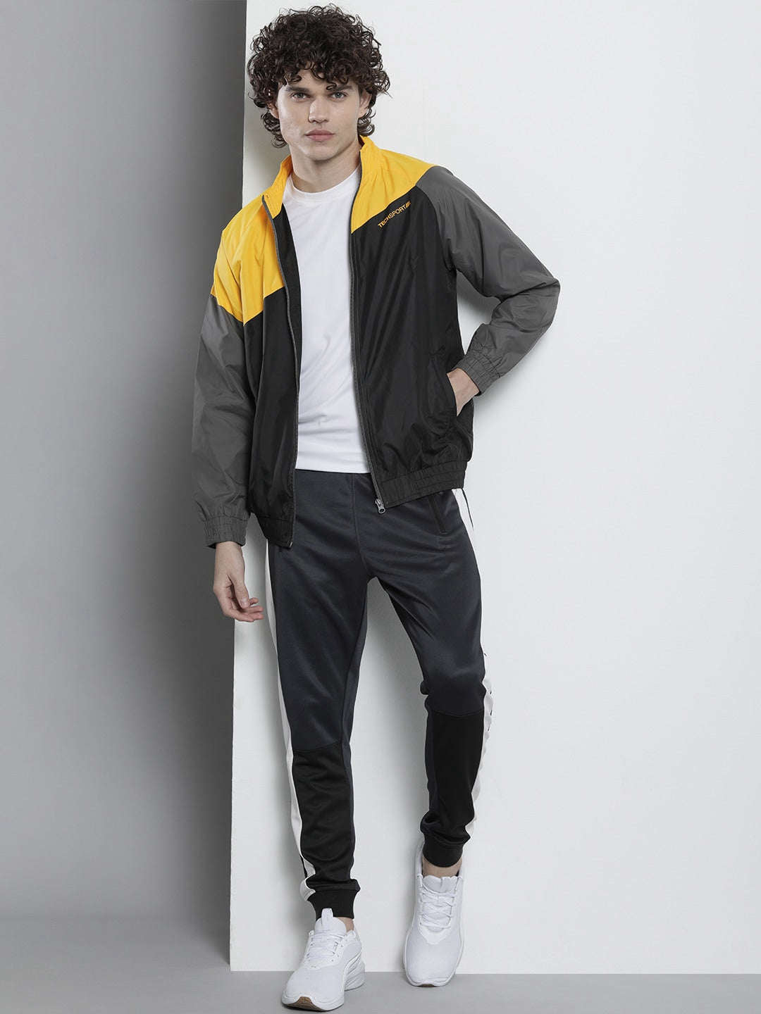 Shop Men Color Block Windcheater Online.