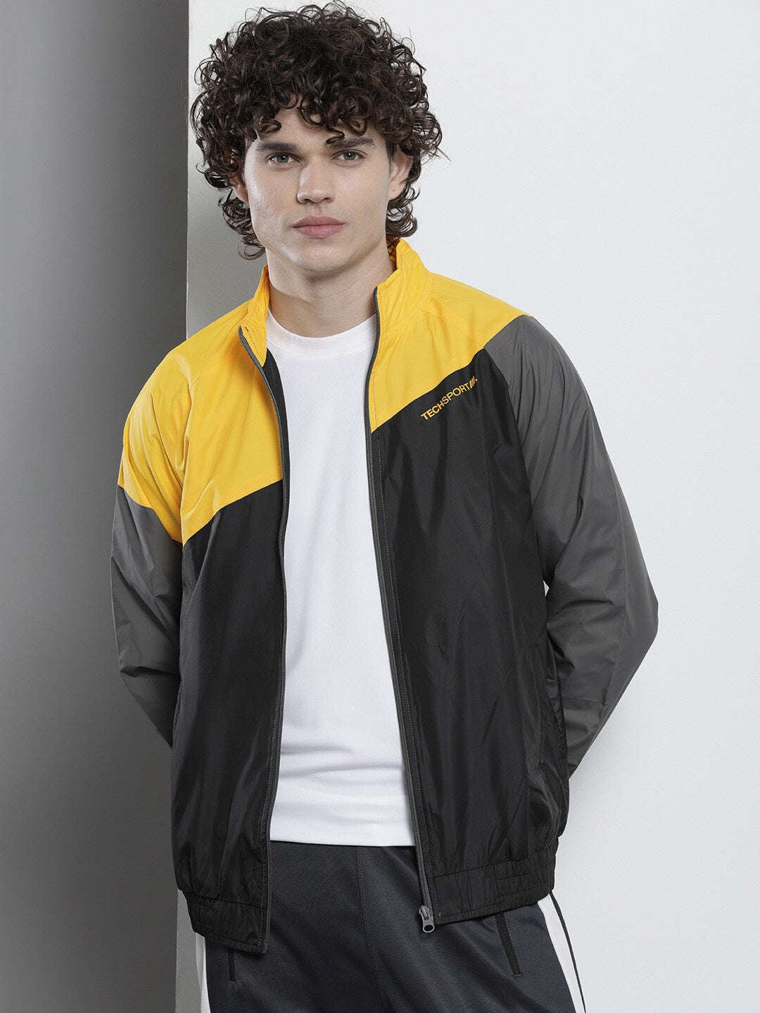 Shop Men Color Block Windcheater Online.