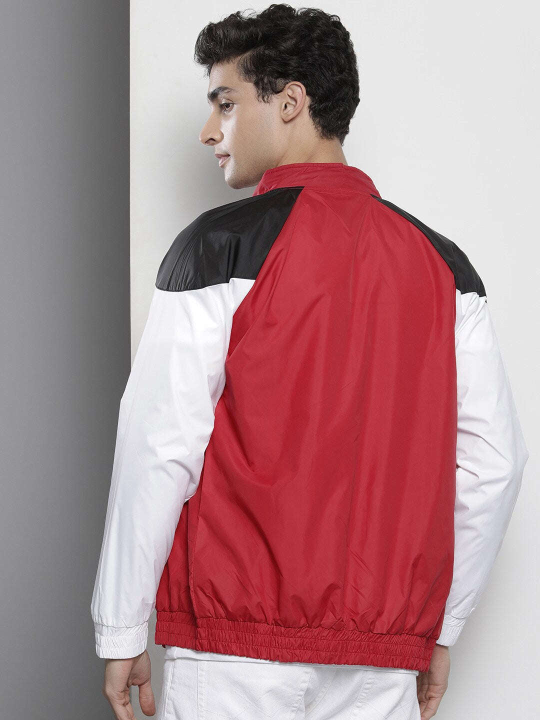 Shop Men Color Block Windcheater Online.