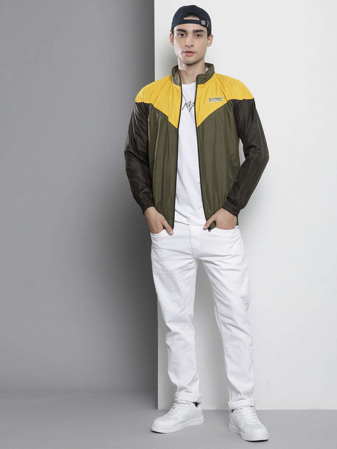 Shop Men Color Block Windcheater Online.