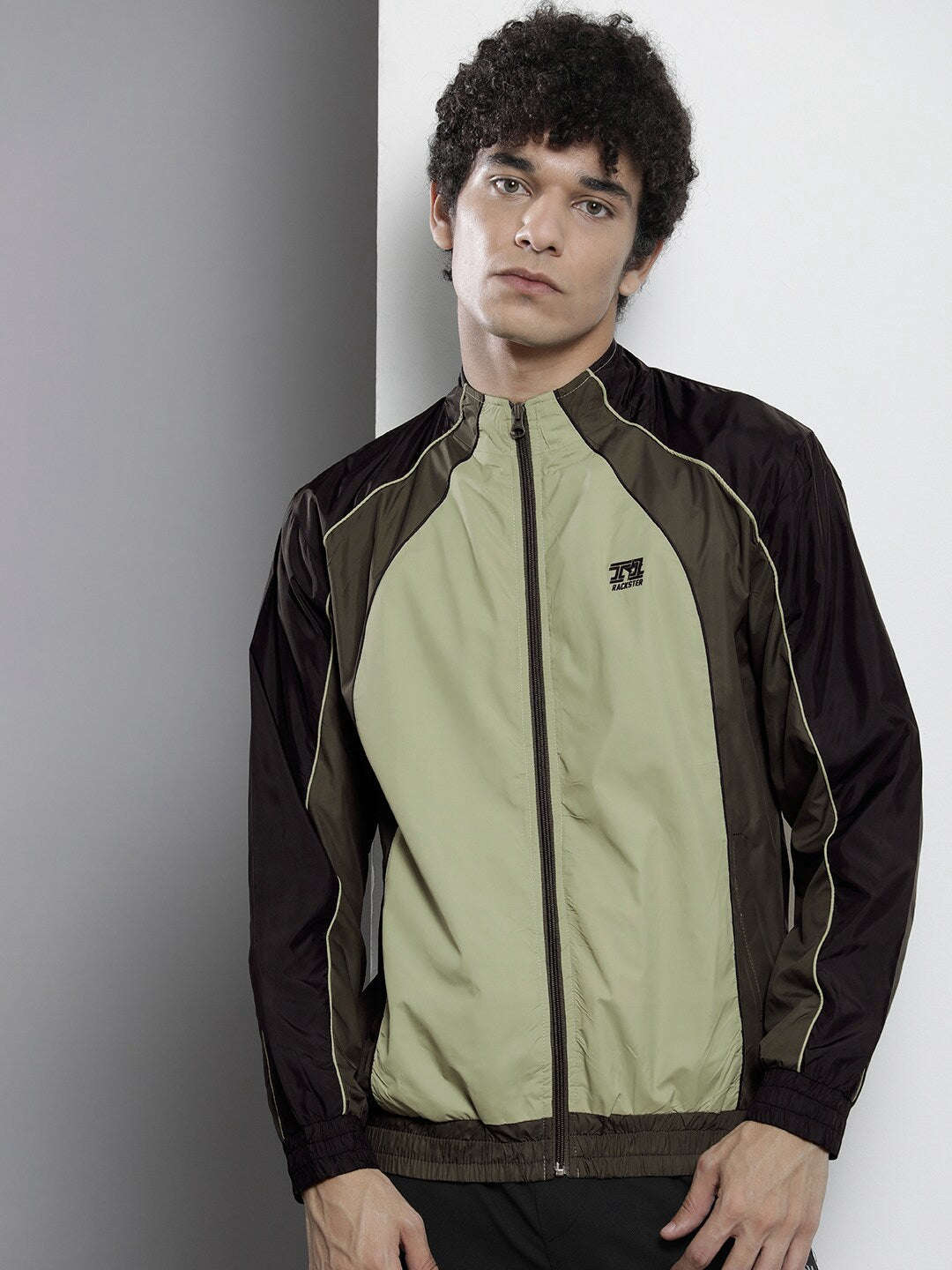 Shop Men Color Block Windcheater Online.