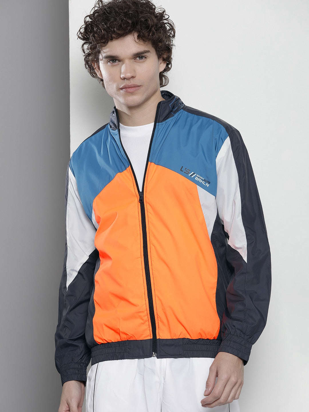 Shop Men Color Block Windcheater Online.