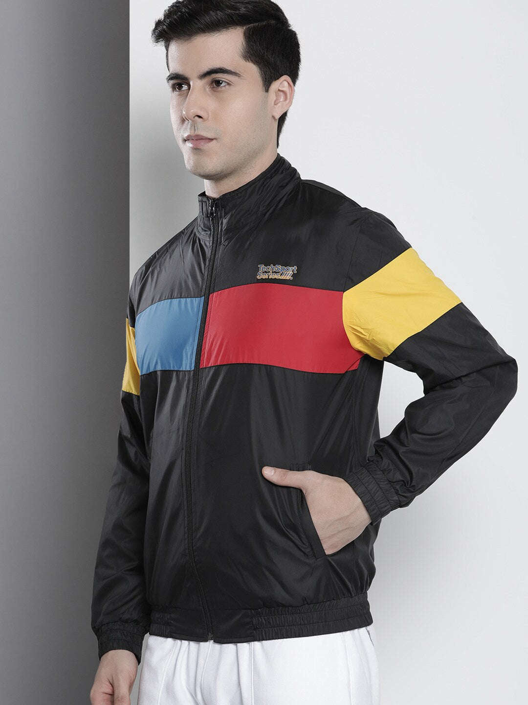 Shop Men Color Block Windcheater Online.