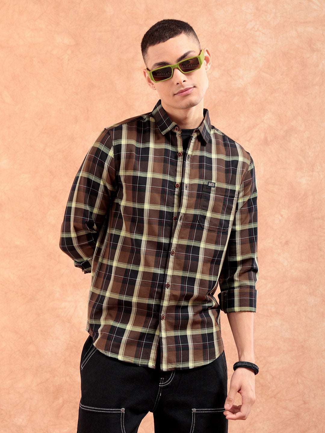 Shop Men Checked Shirt Online.