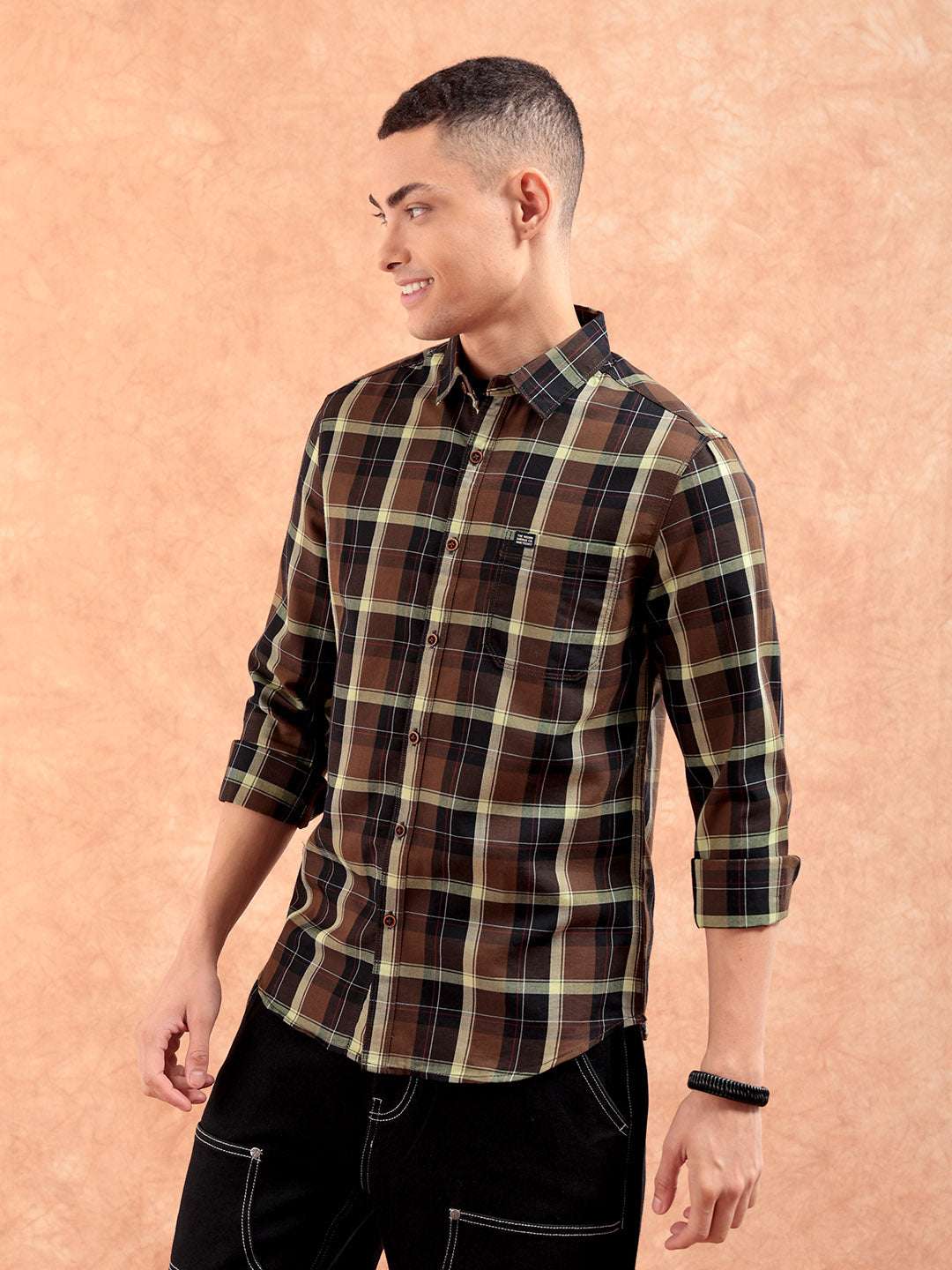 Shop Men Checked Shirt Online.