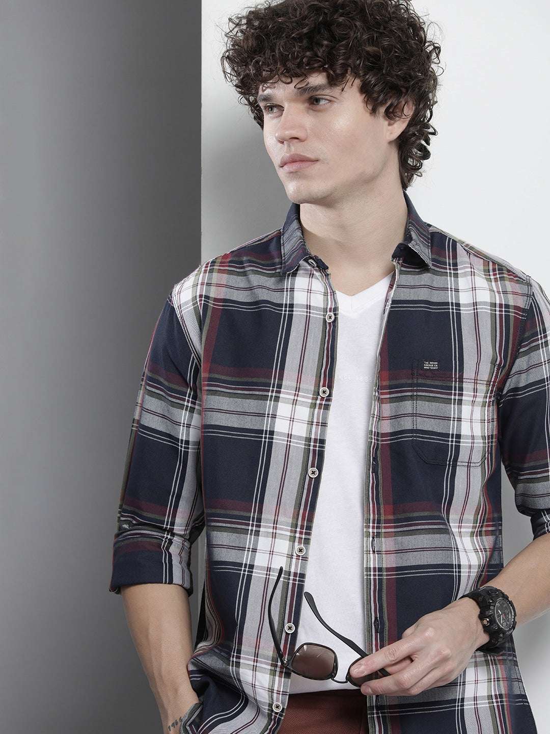 Shop Men Checked Shirt Online.