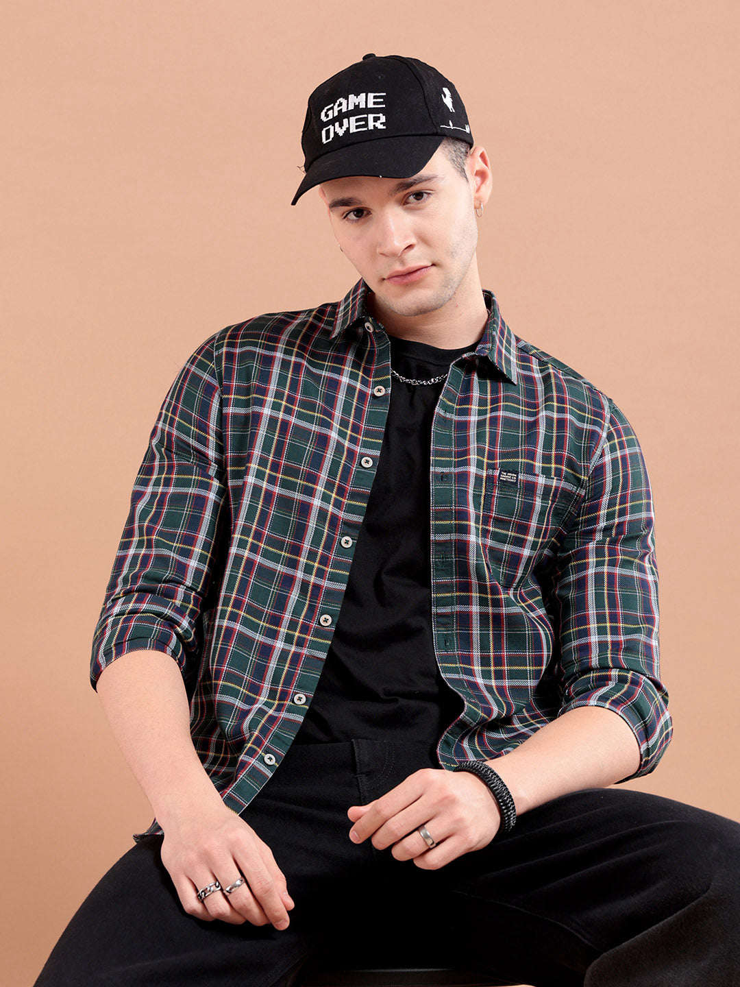 Shop Men Checked Shirt Online.