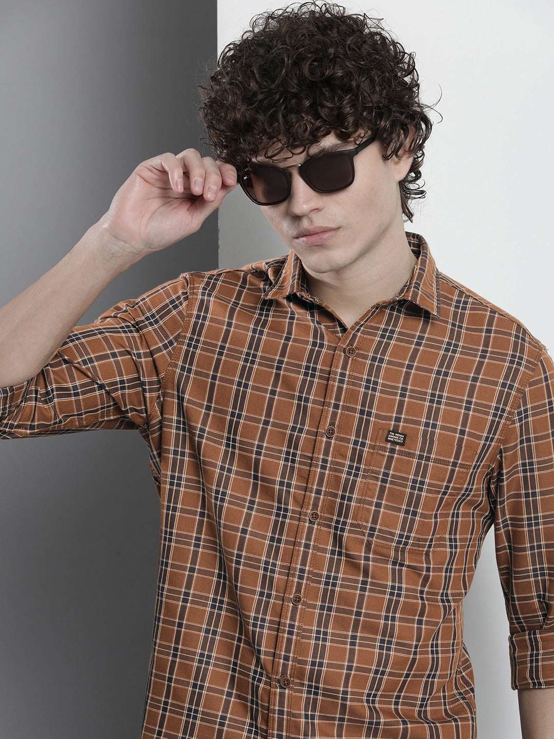 Shop Men Checked Shirt Online.