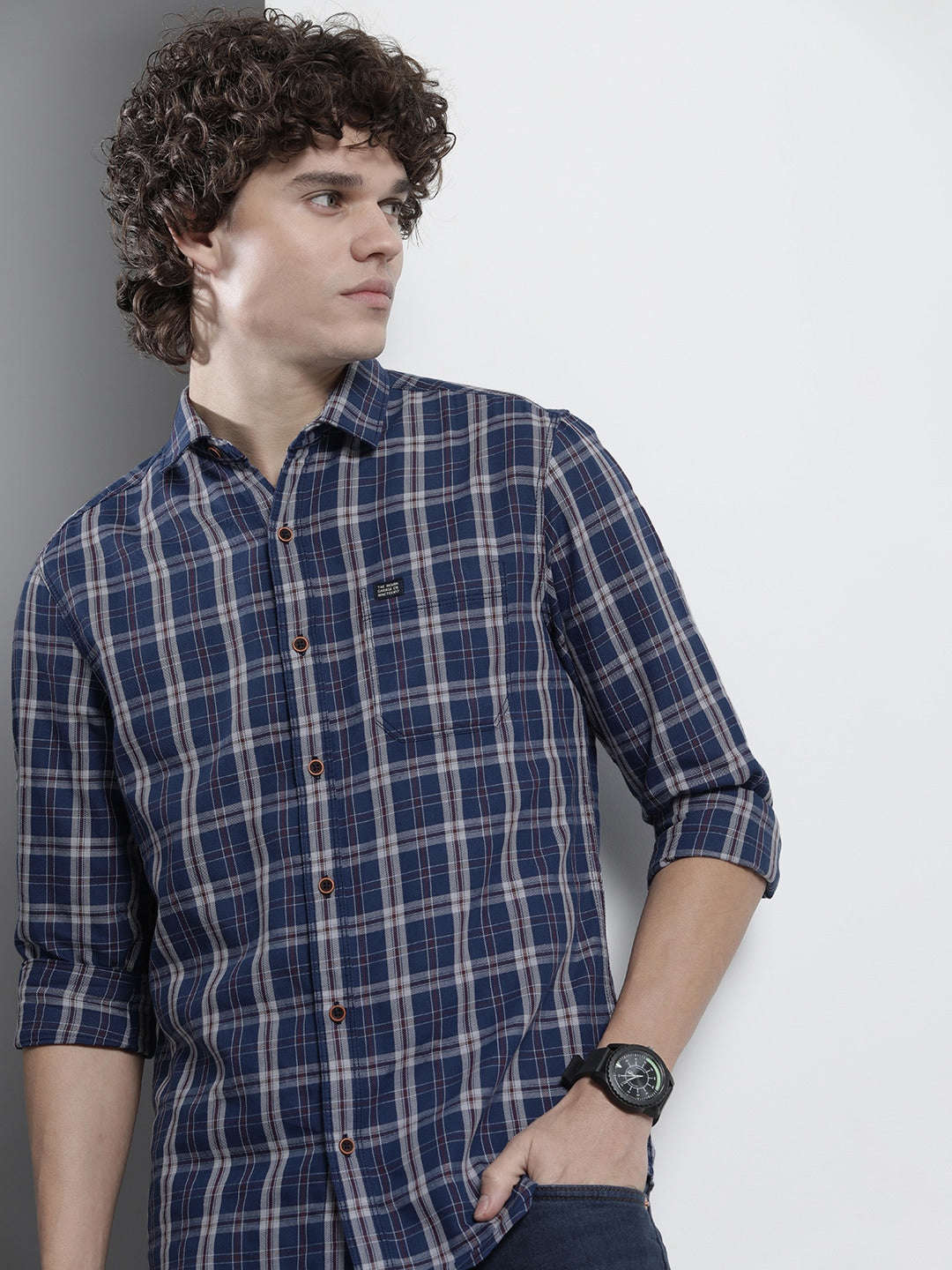 Shop Men Checked Shirt Online.