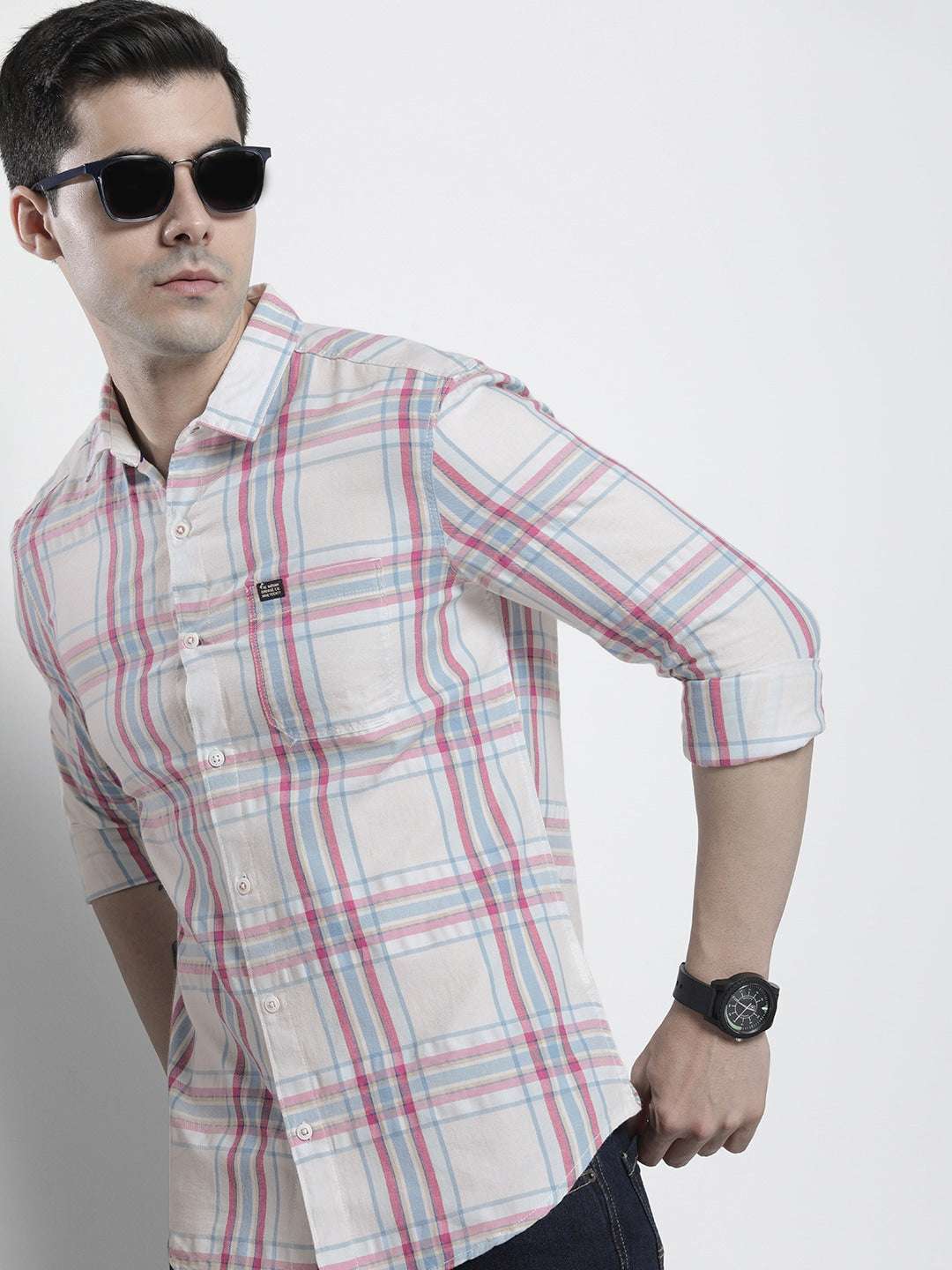 Shop Men Checked Shirt Online.