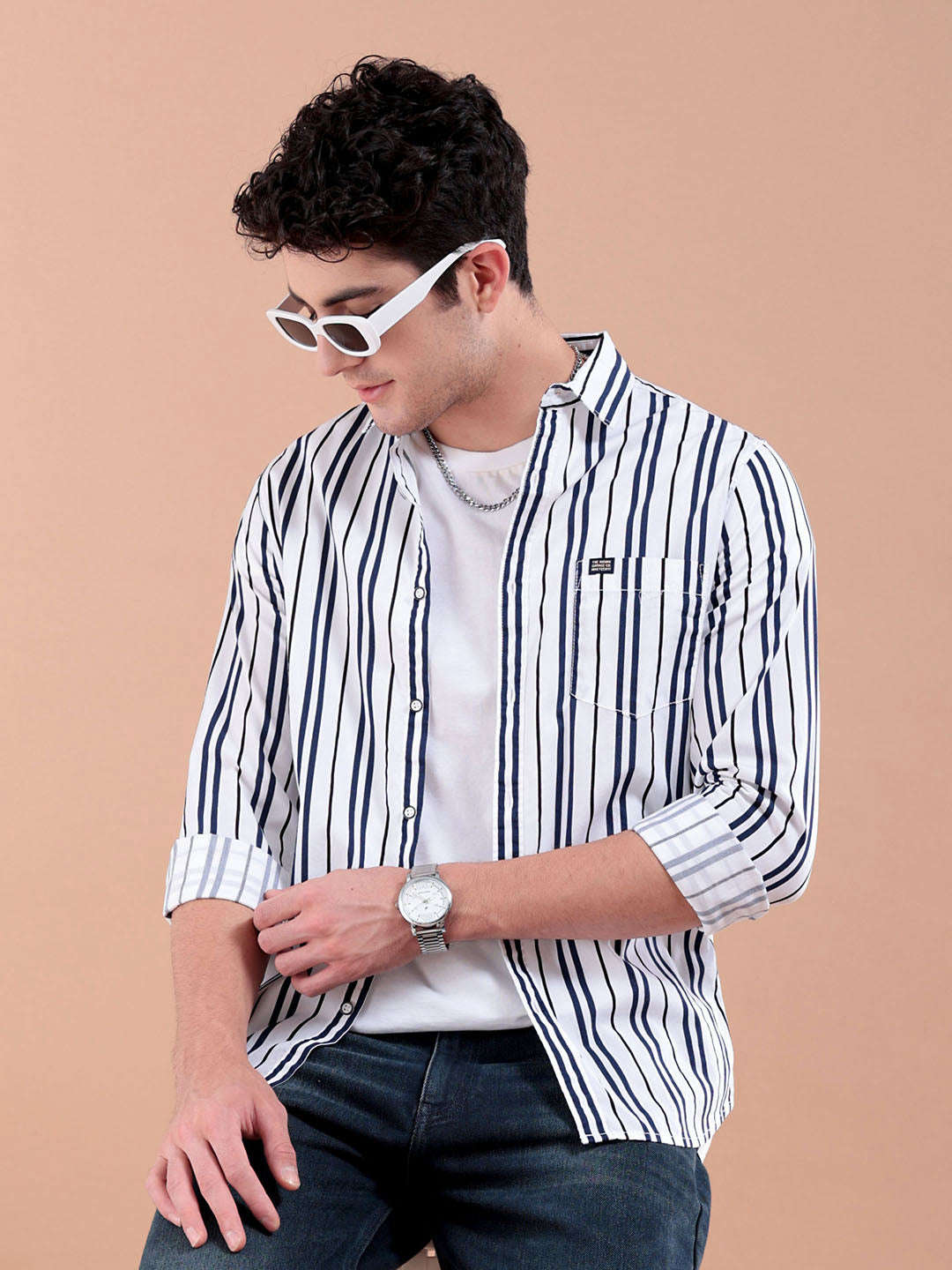 Shop Men Striped Shirt Online.