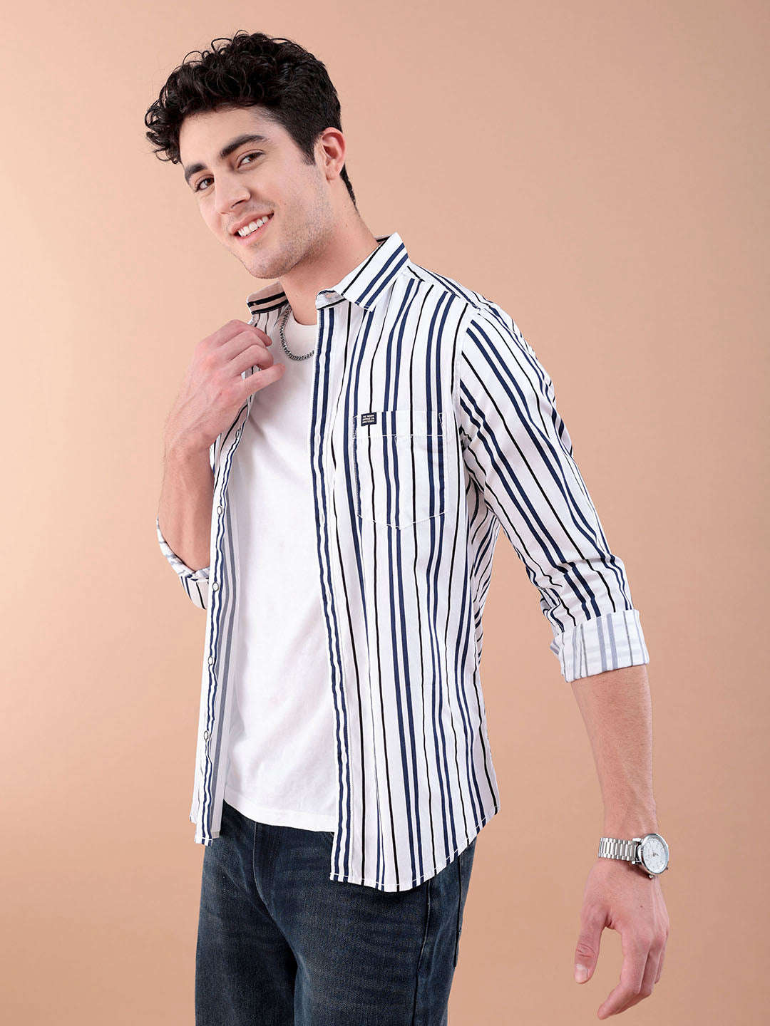 Shop Men Striped Shirt Online.